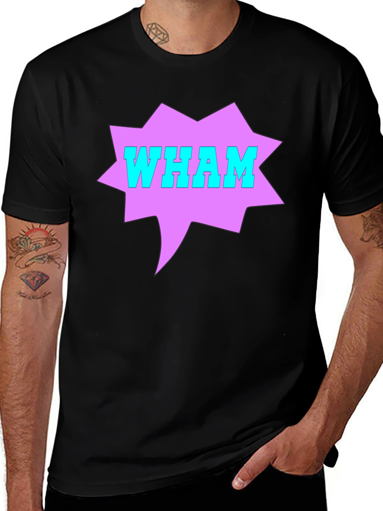 WHAM! Graphic Print T-Shirt - Retro Pop Culture Tee