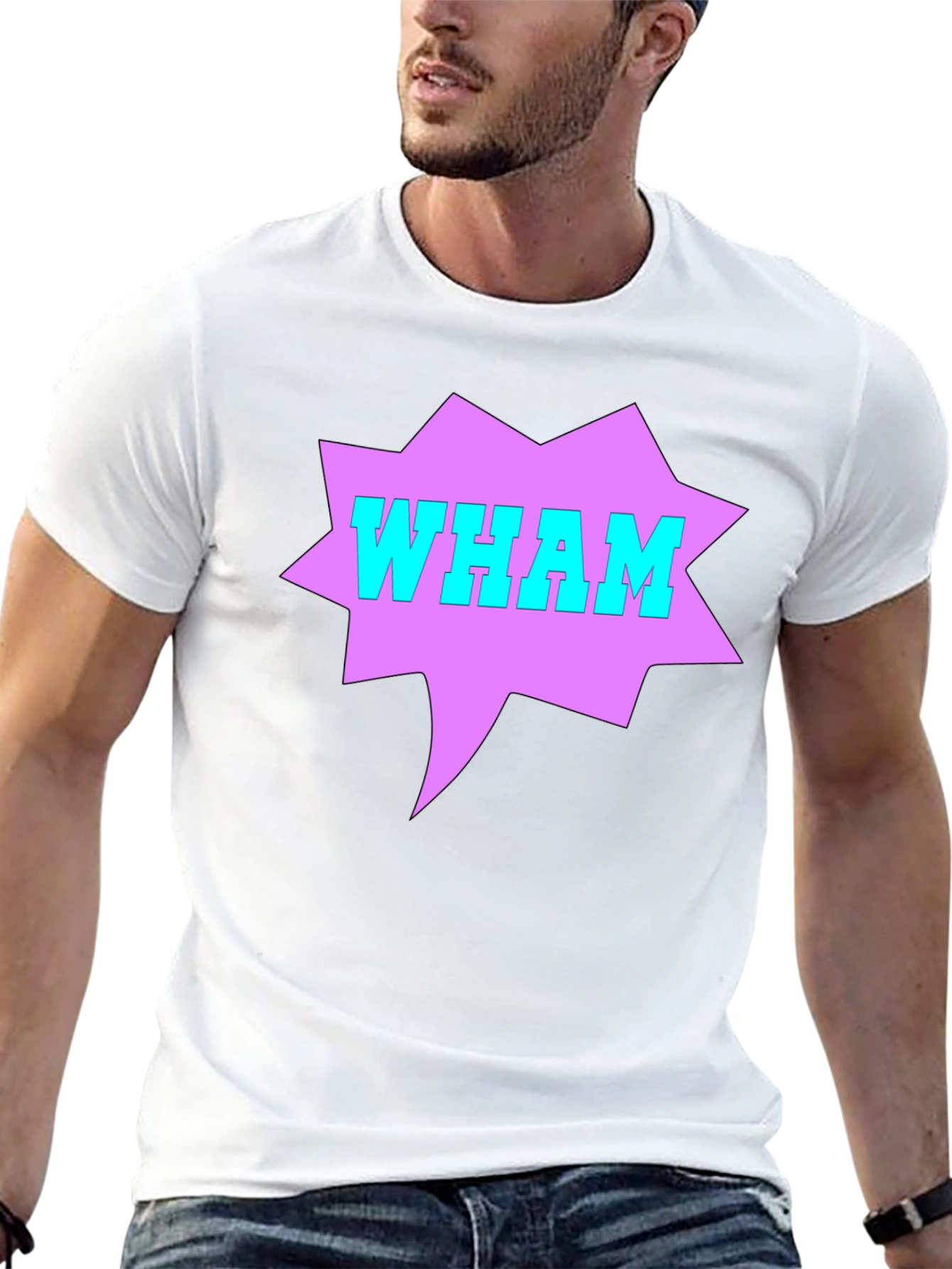 WHAM! Graphic Print T-Shirt - Retro Pop Culture Tee