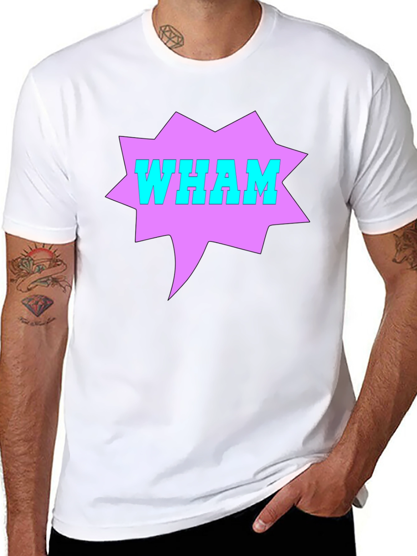 WHAM! Graphic Print T-Shirt - Retro Pop Culture Tee