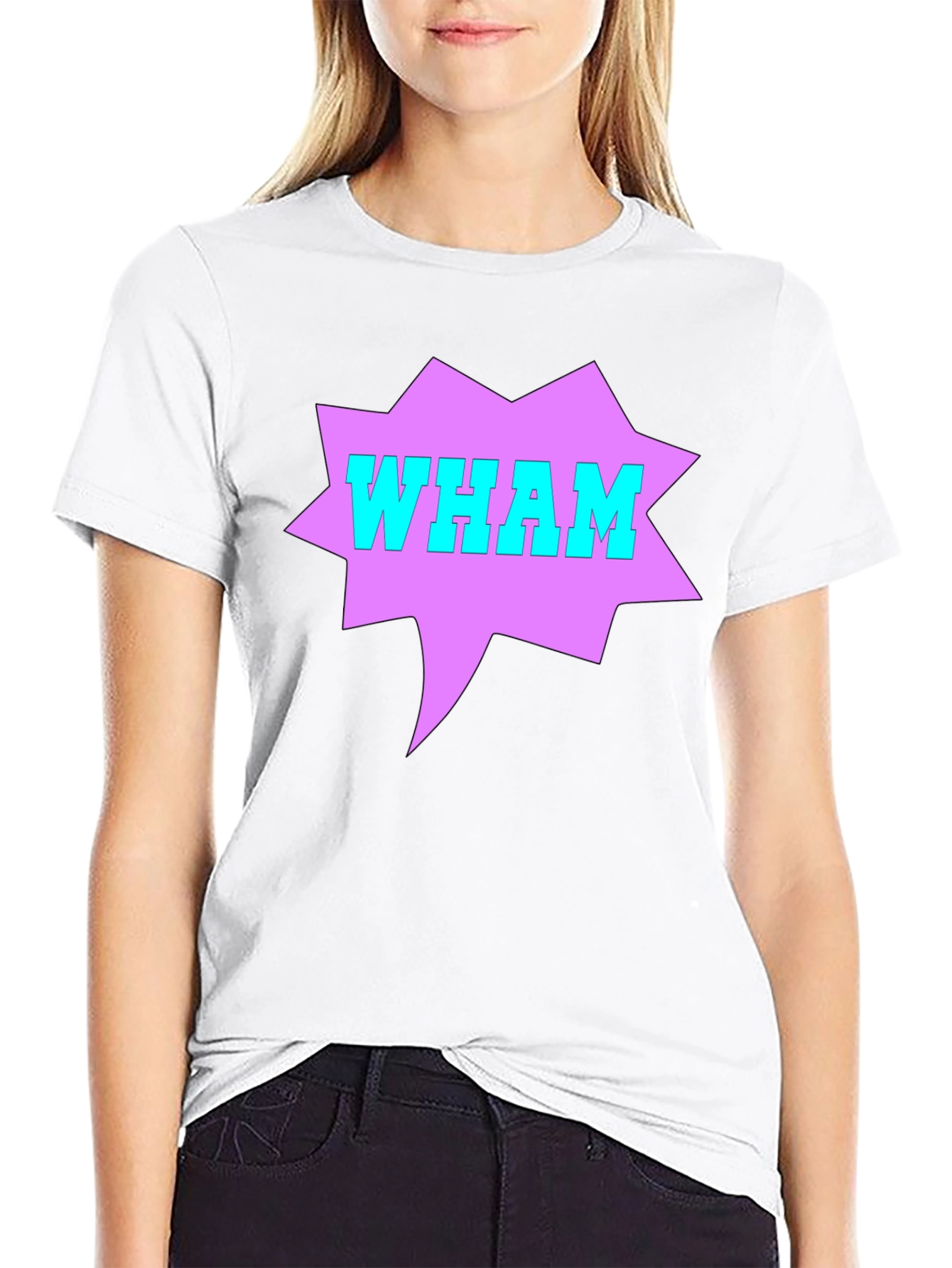 WHAM! Graphic Print T-Shirt - Retro Pop Culture Tee