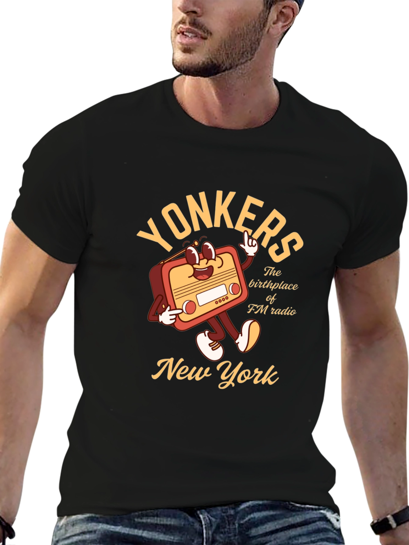 Yonkers NY FM Radio Graphic T-Shirt