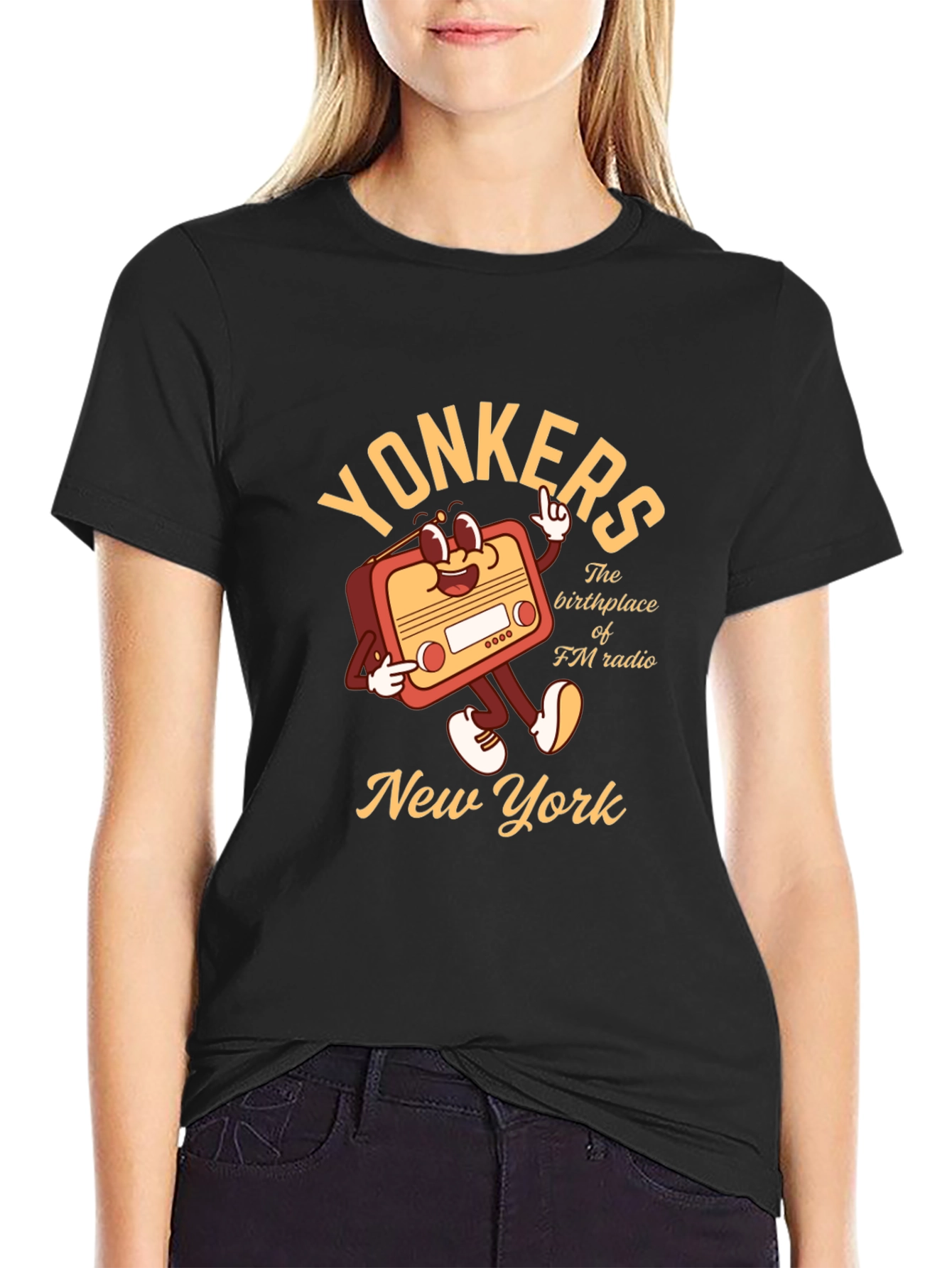 Yonkers NY FM Radio Graphic T-Shirt