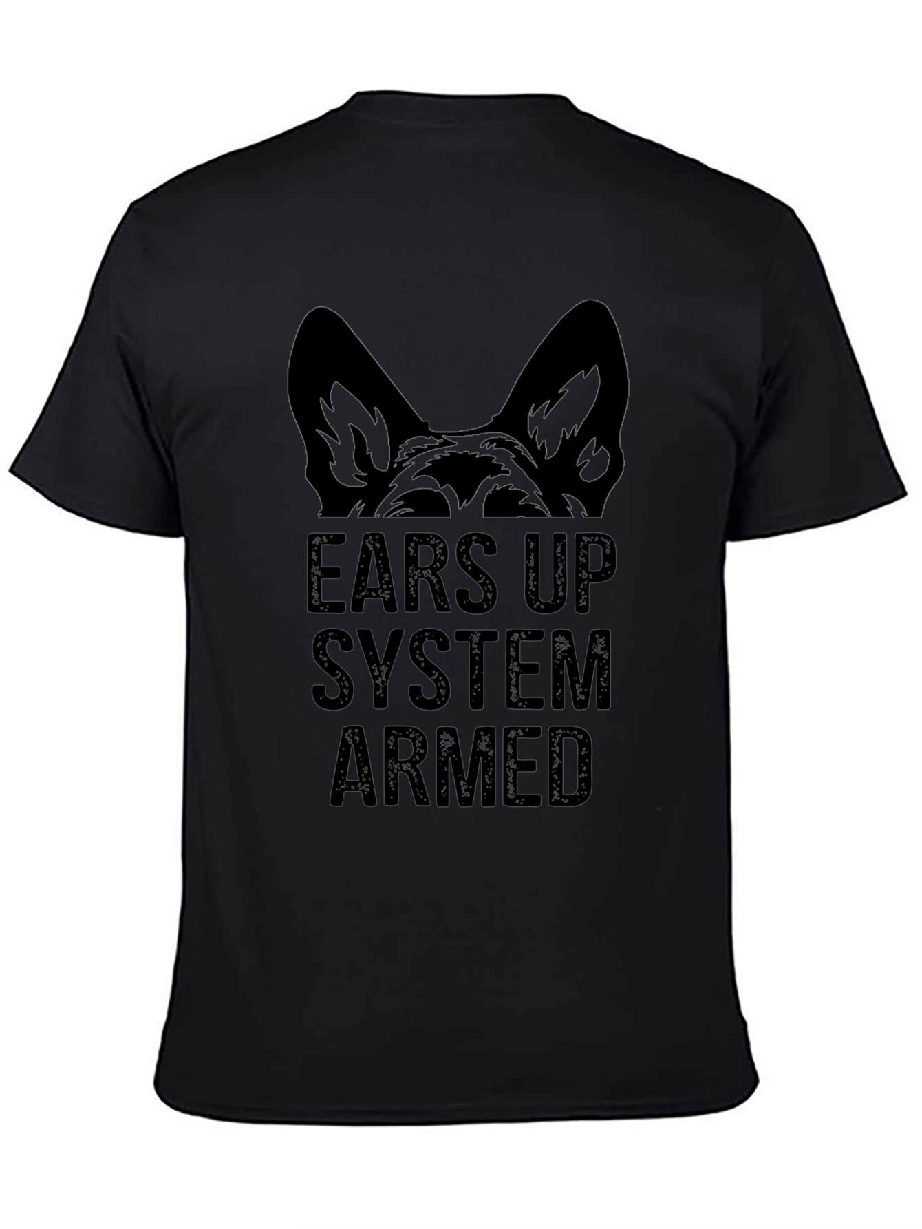 Ears Up System Armed Black Graphic Tee