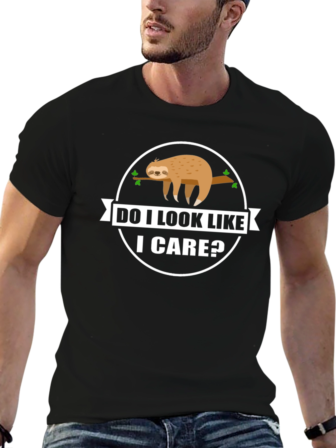 Do I Look Like I Care? Sloth Graphic T-Shirt