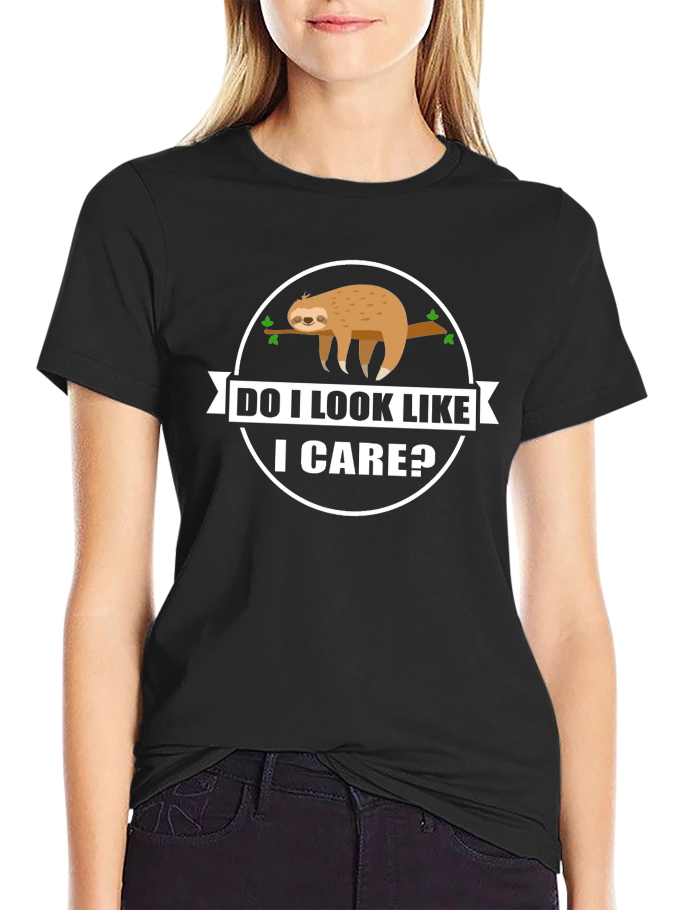 Do I Look Like I Care? Sloth Graphic T-Shirt