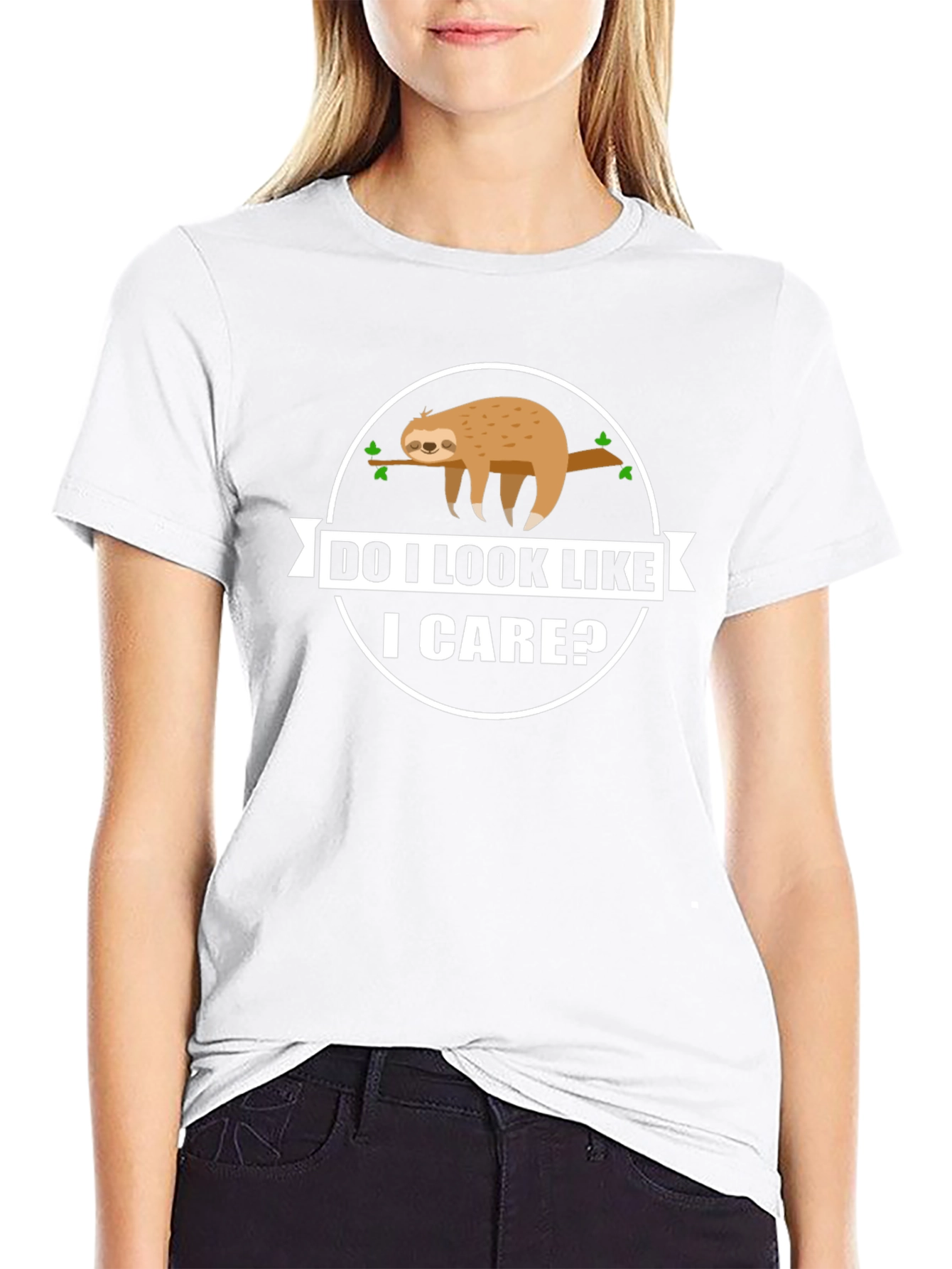 Do I Look Like I Care? Sloth Graphic T-Shirt