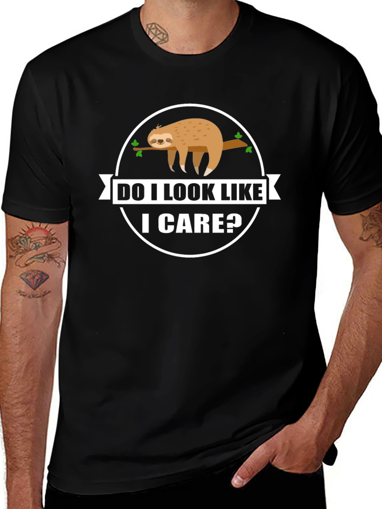 Do I Look Like I Care? Sloth Graphic T-Shirt