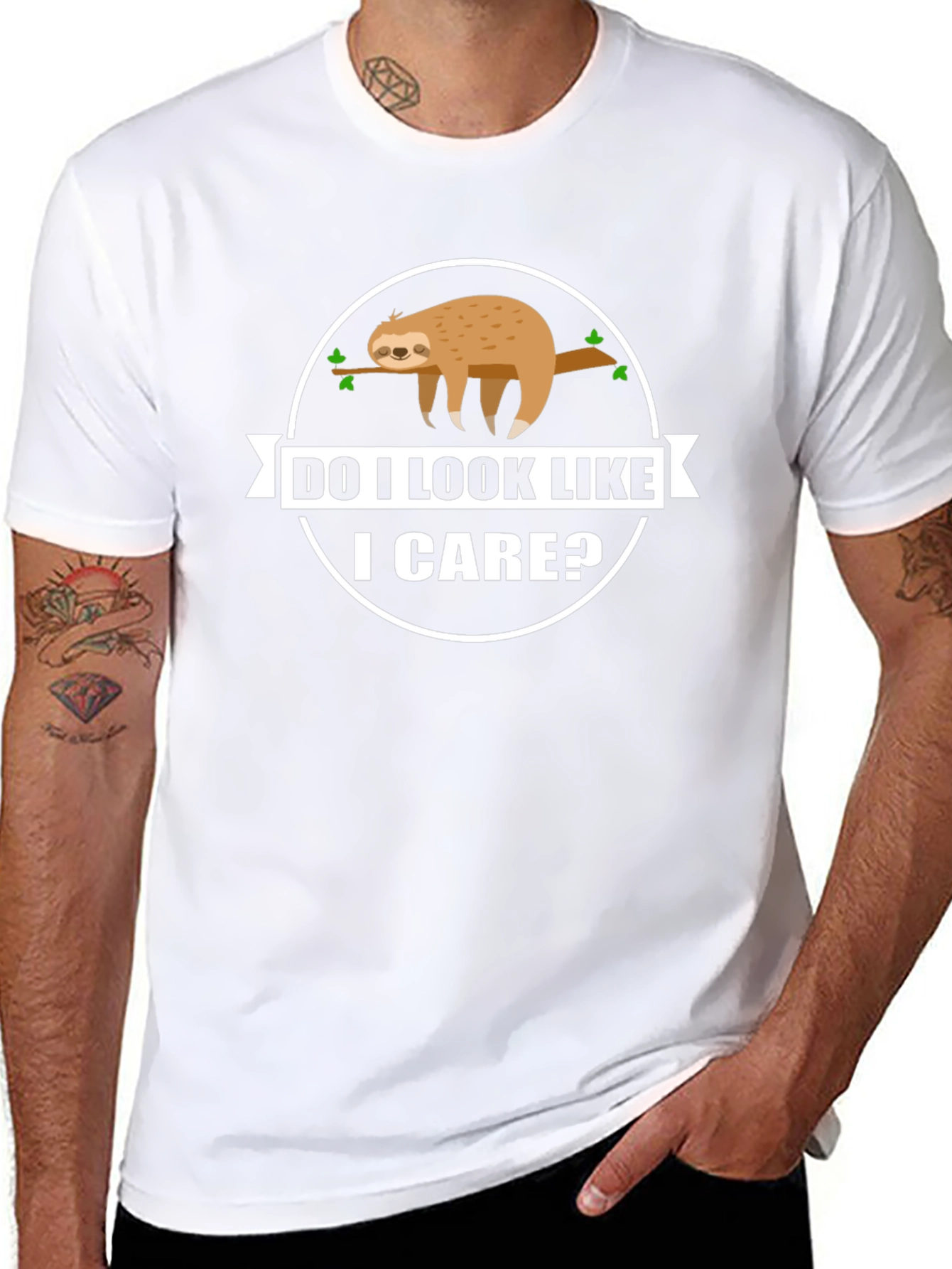 Do I Look Like I Care? Sloth Graphic T-Shirt