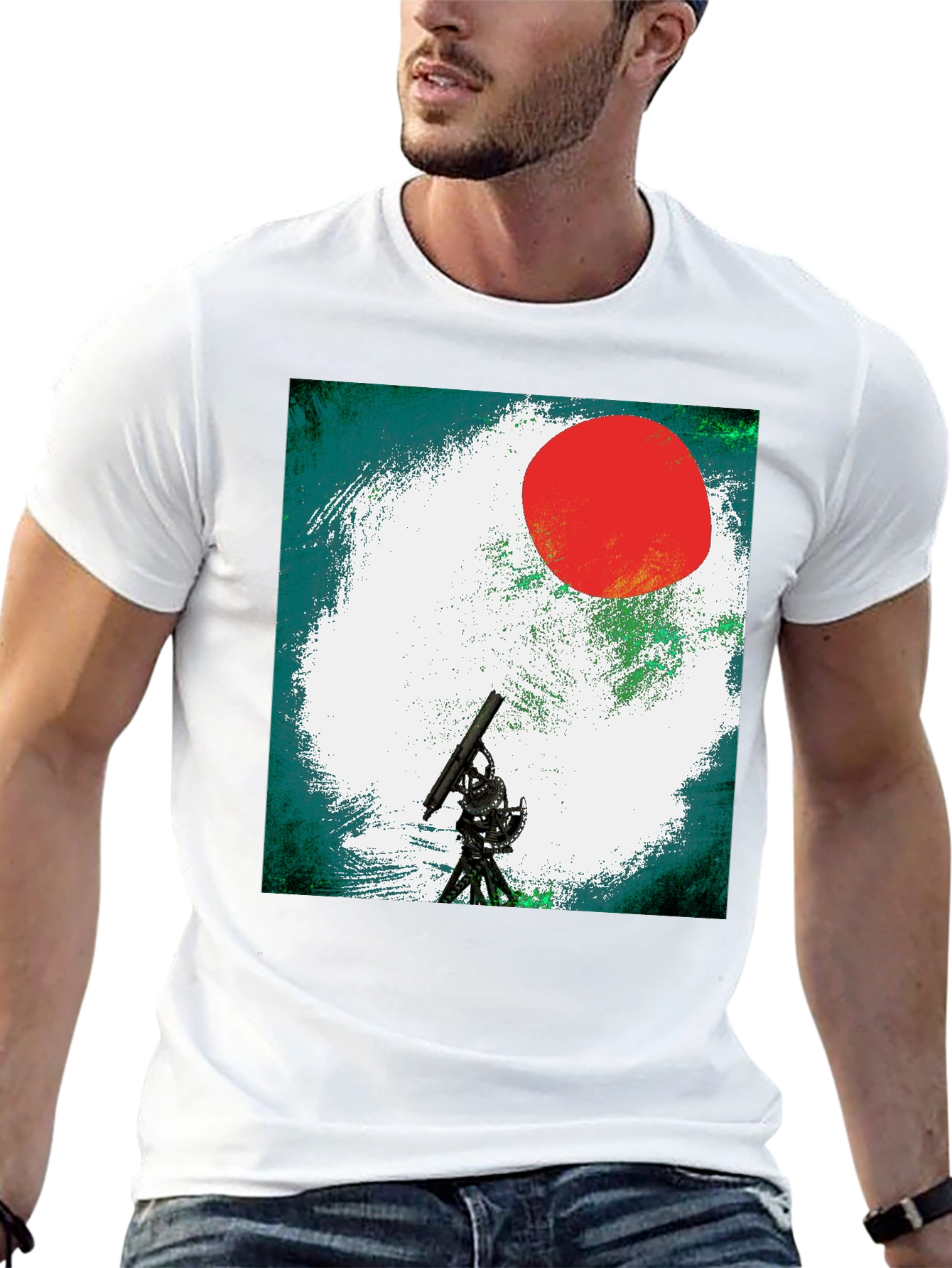 Telescope Graphic Tee - Black Unisex T-Shirt