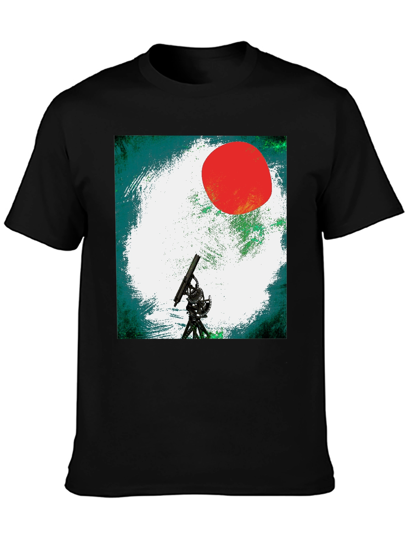 Telescope Graphic Tee - Black Unisex T-Shirt