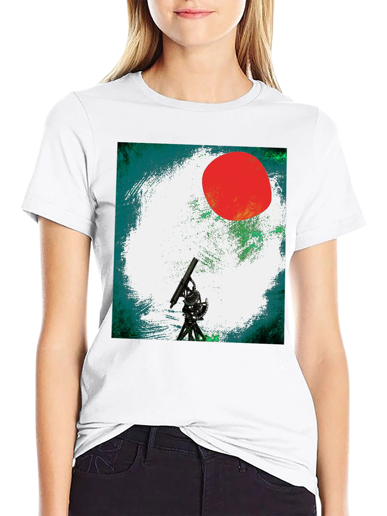 Telescope Graphic Tee - Black Unisex T-Shirt