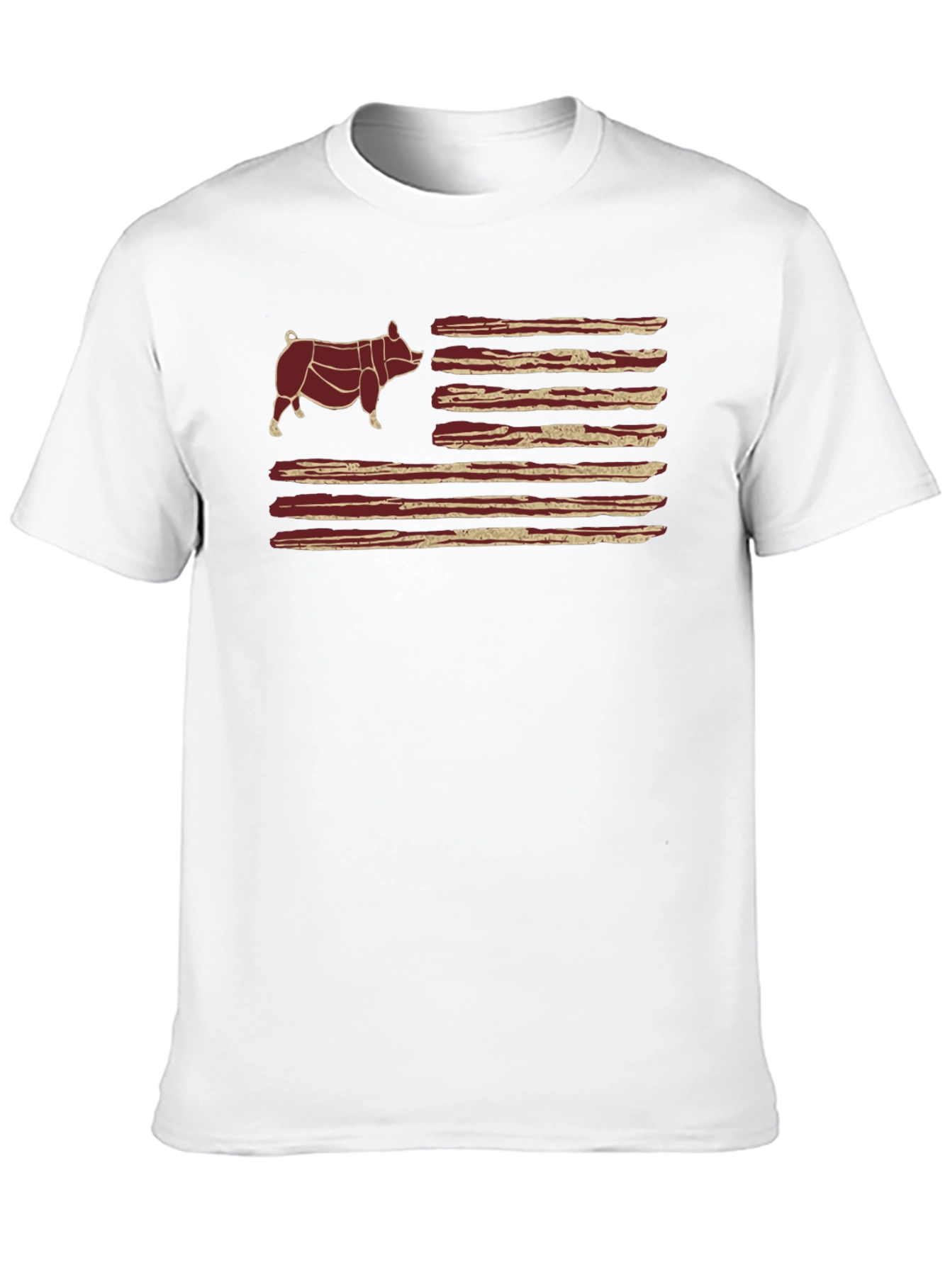 Bacon Flag Pig T-Shirt - BBQ Lovers Tee