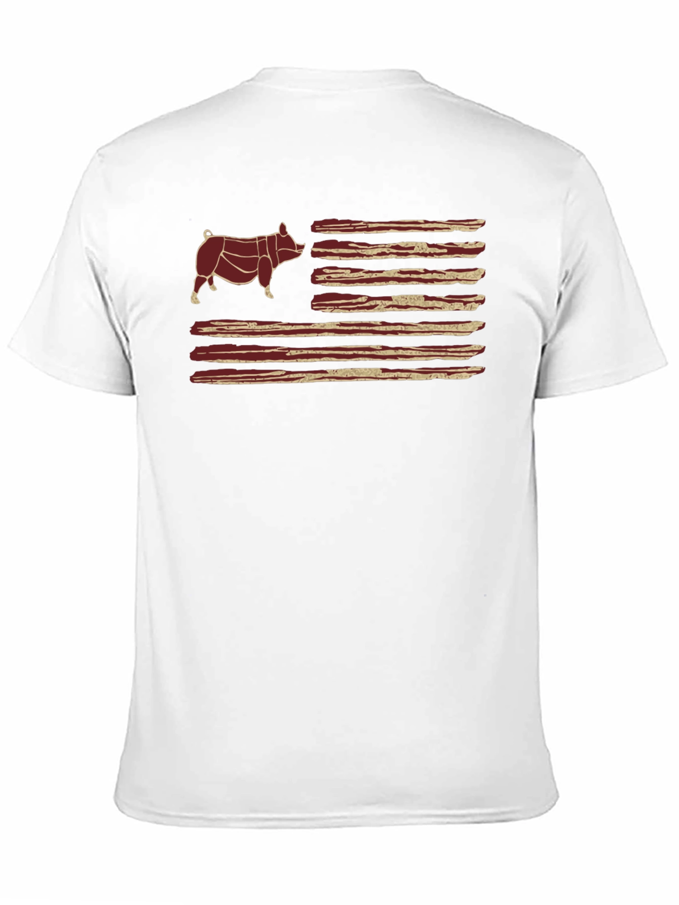 Bacon Flag Pig T-Shirt - BBQ Lovers Tee