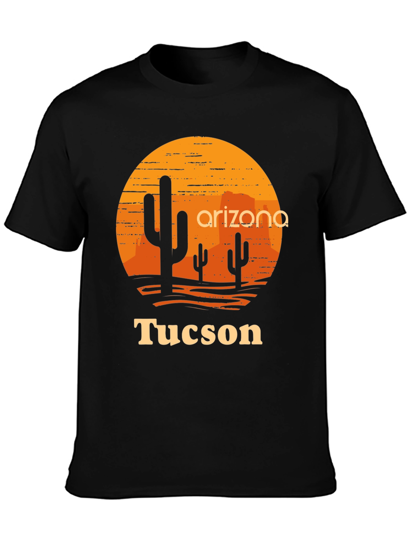 Arizona Tucson Graphic Tee - Desert Sunset Cactus