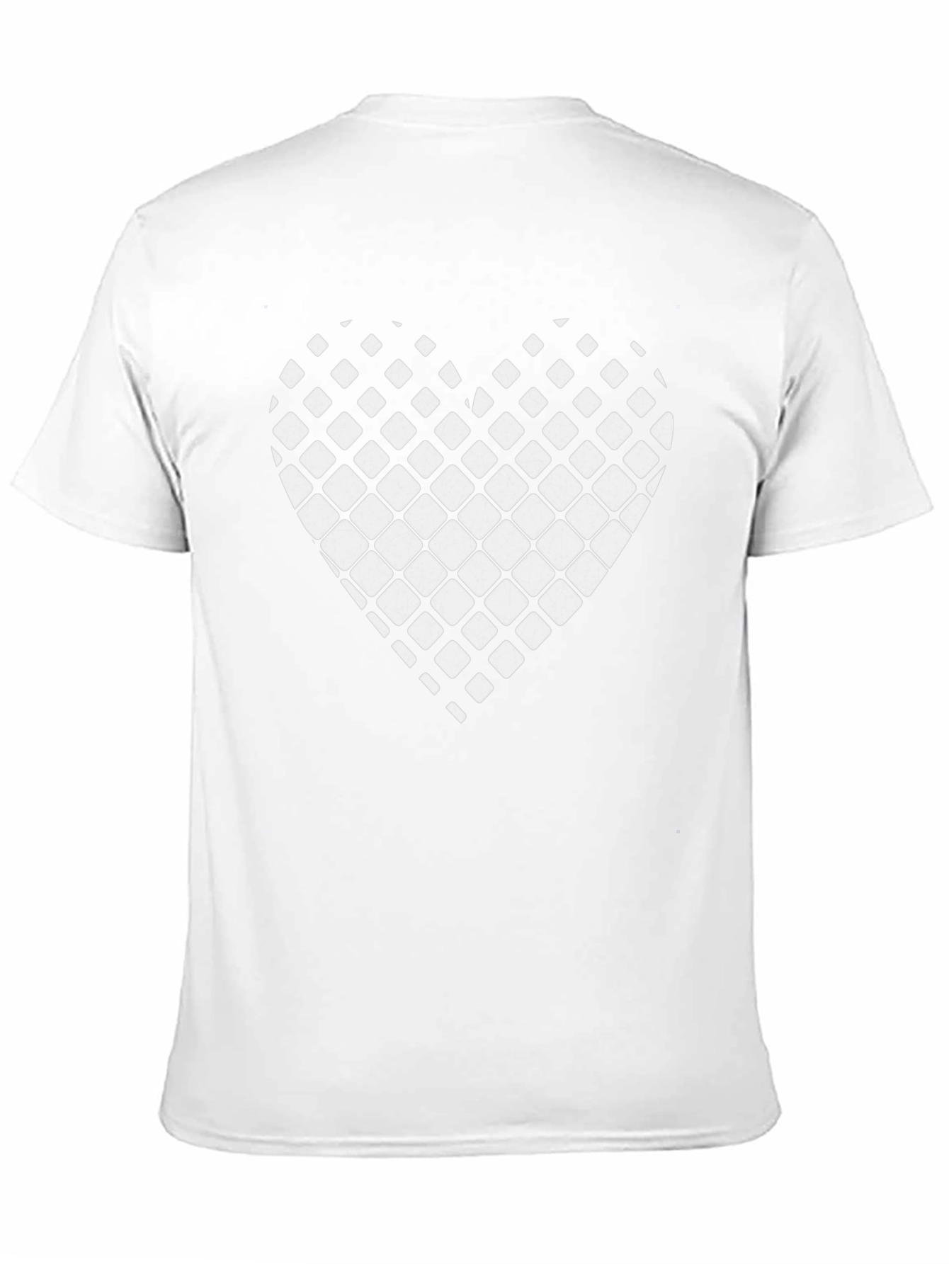 Grid Heart Graphic Tee - Stylish Black Cotton T-Shirt
