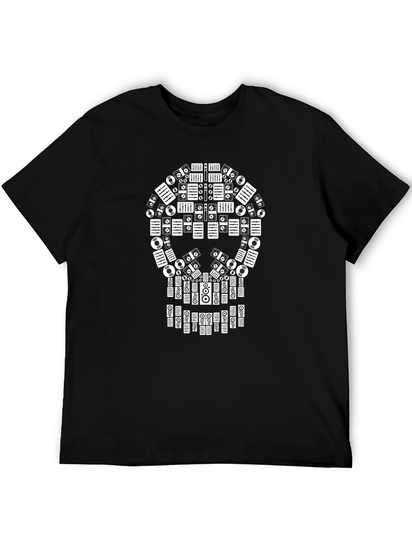 DJ Skull Black Graphic Tee