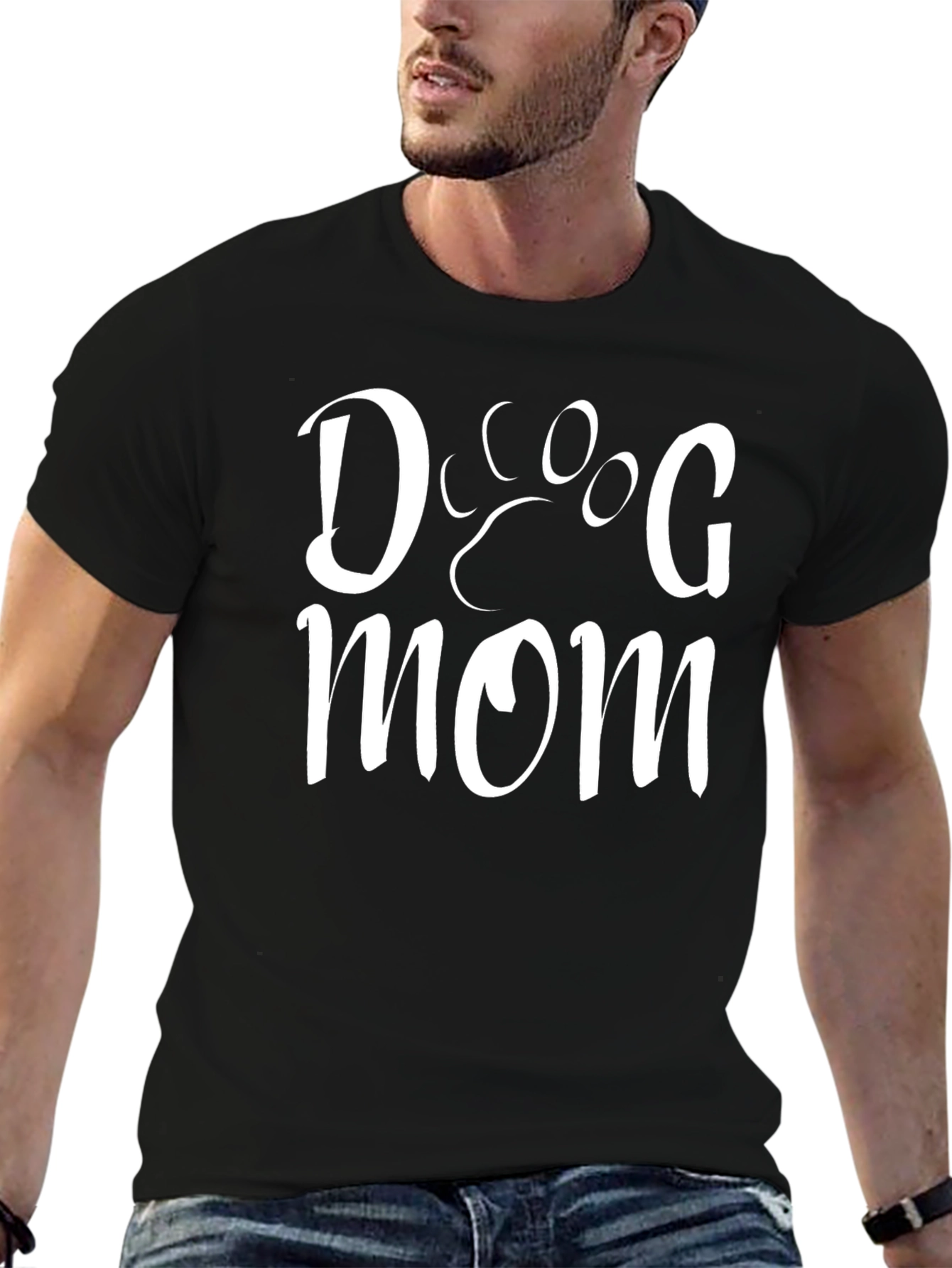 Dog Mom T-Shirt - Cute Paw Print Design
