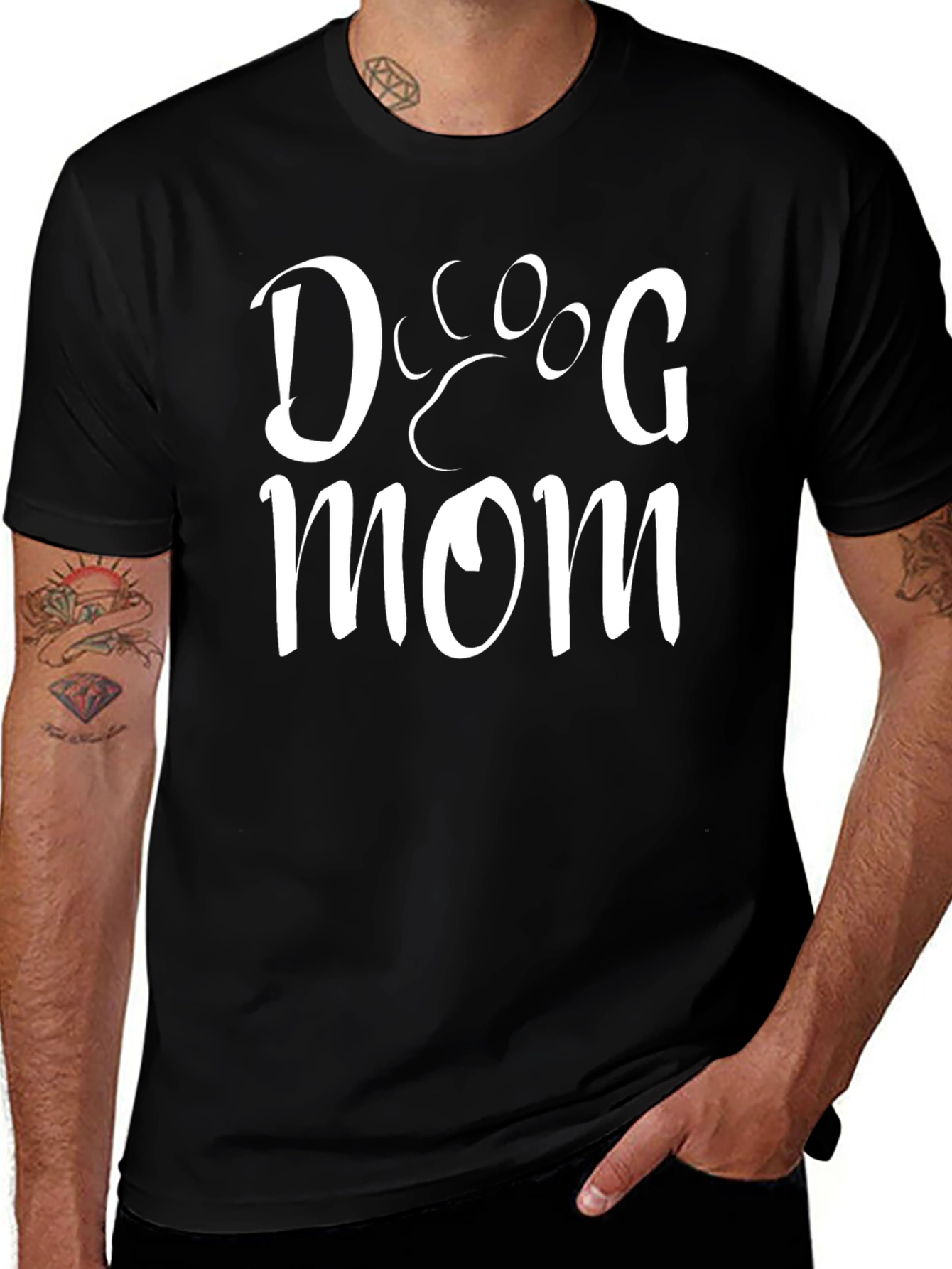 Dog Mom T-Shirt - Cute Paw Print Design