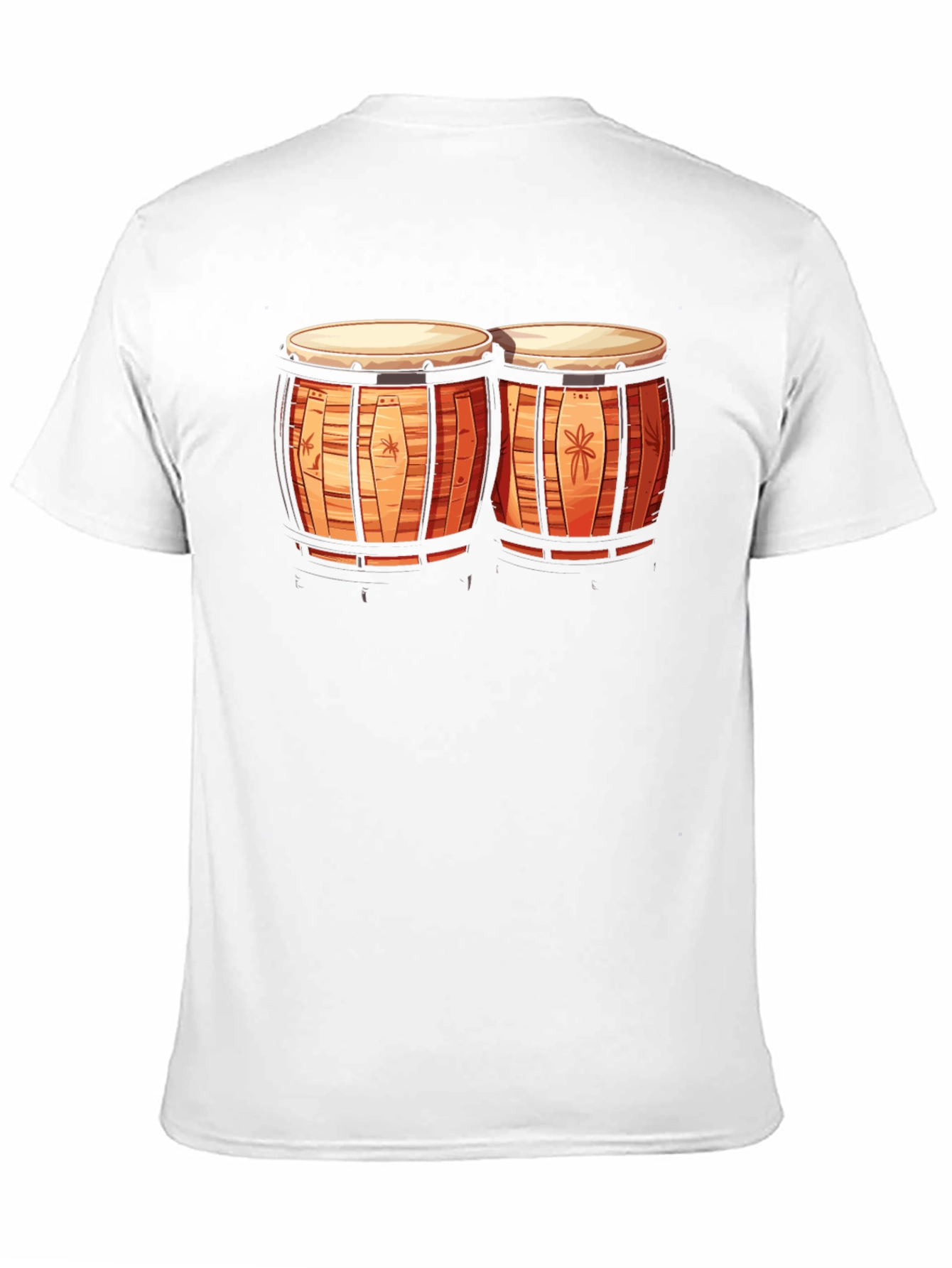 Bongo Drum Graphic Tee - Music Lovers Black T-Shirt