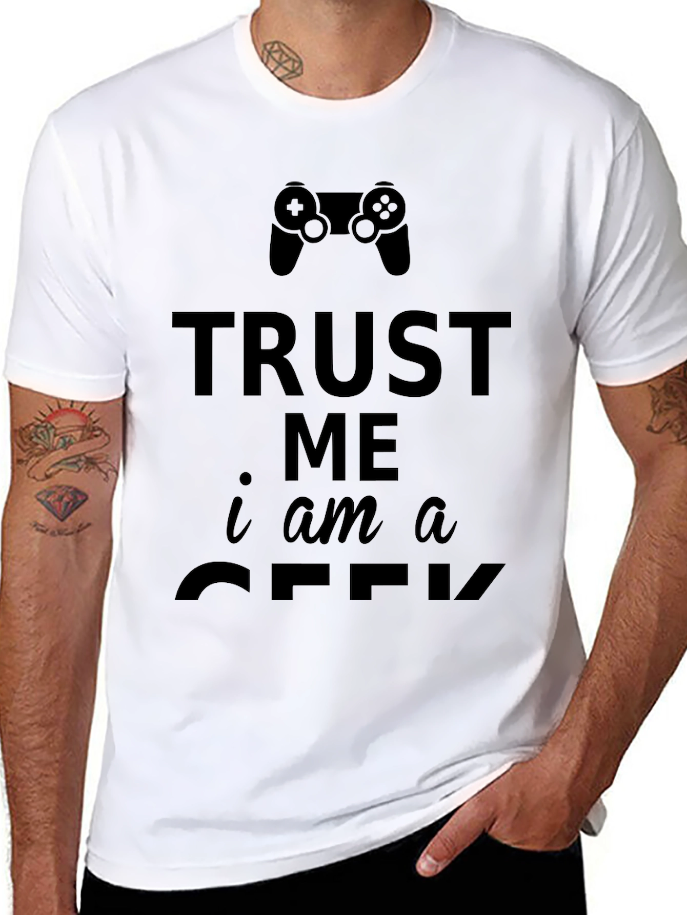 Trust Me Im a Geek Gamer T-Shirt - Black
