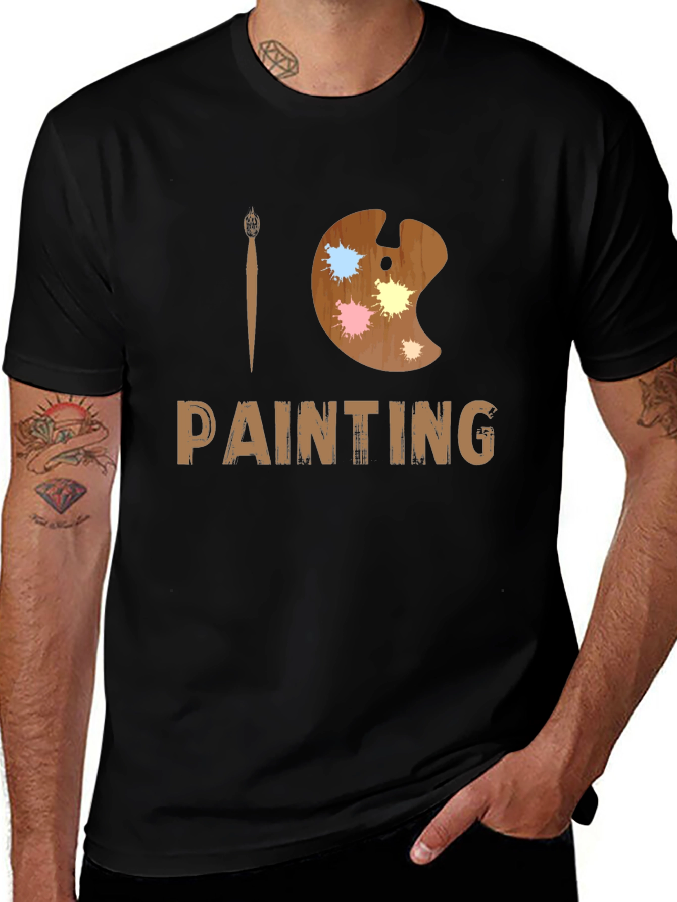 I Love Painting T-Shirt - Artist Palette Design
