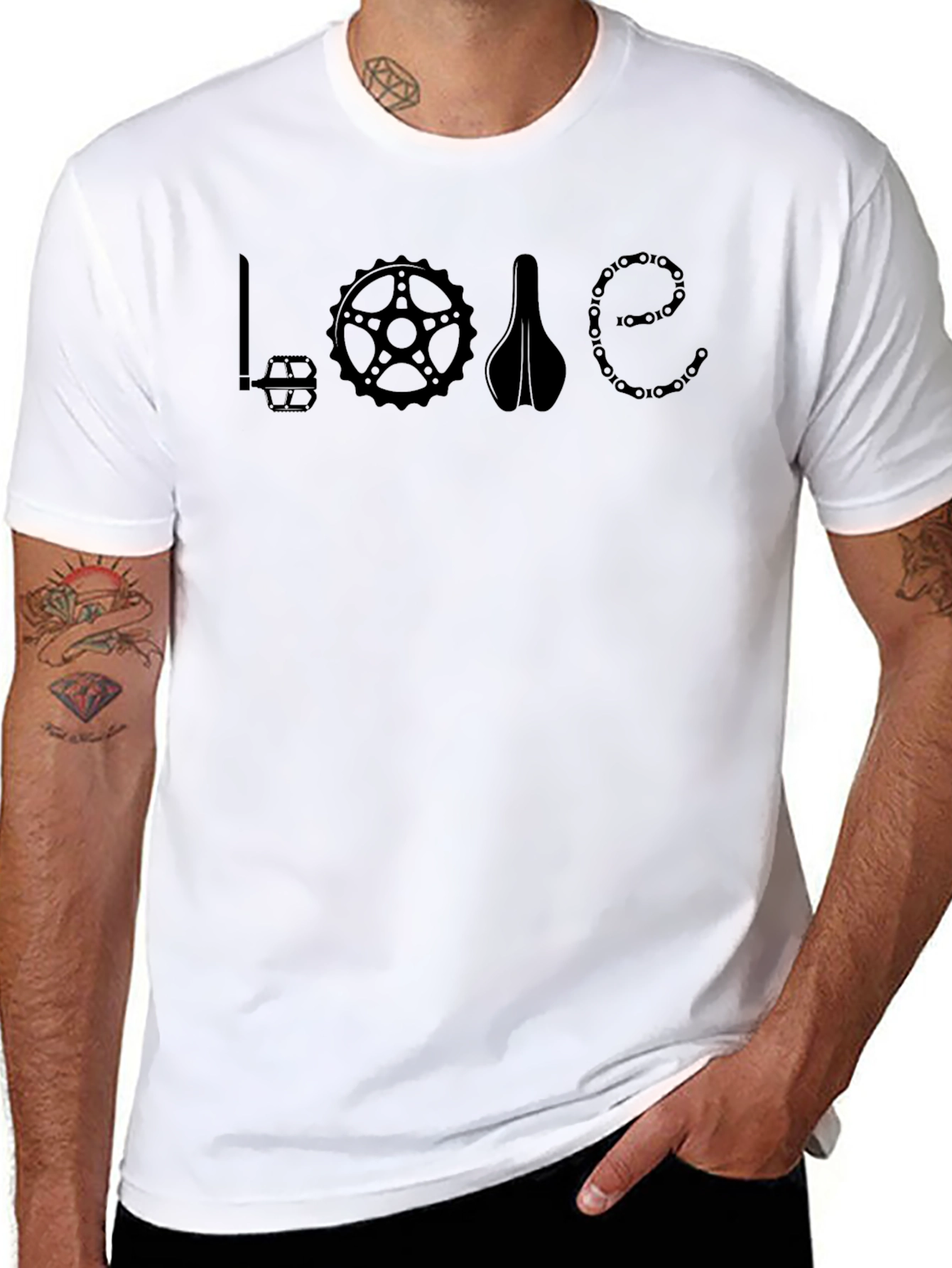 Cycling Love Graphic Tee - Bike Enthusiast Shirt