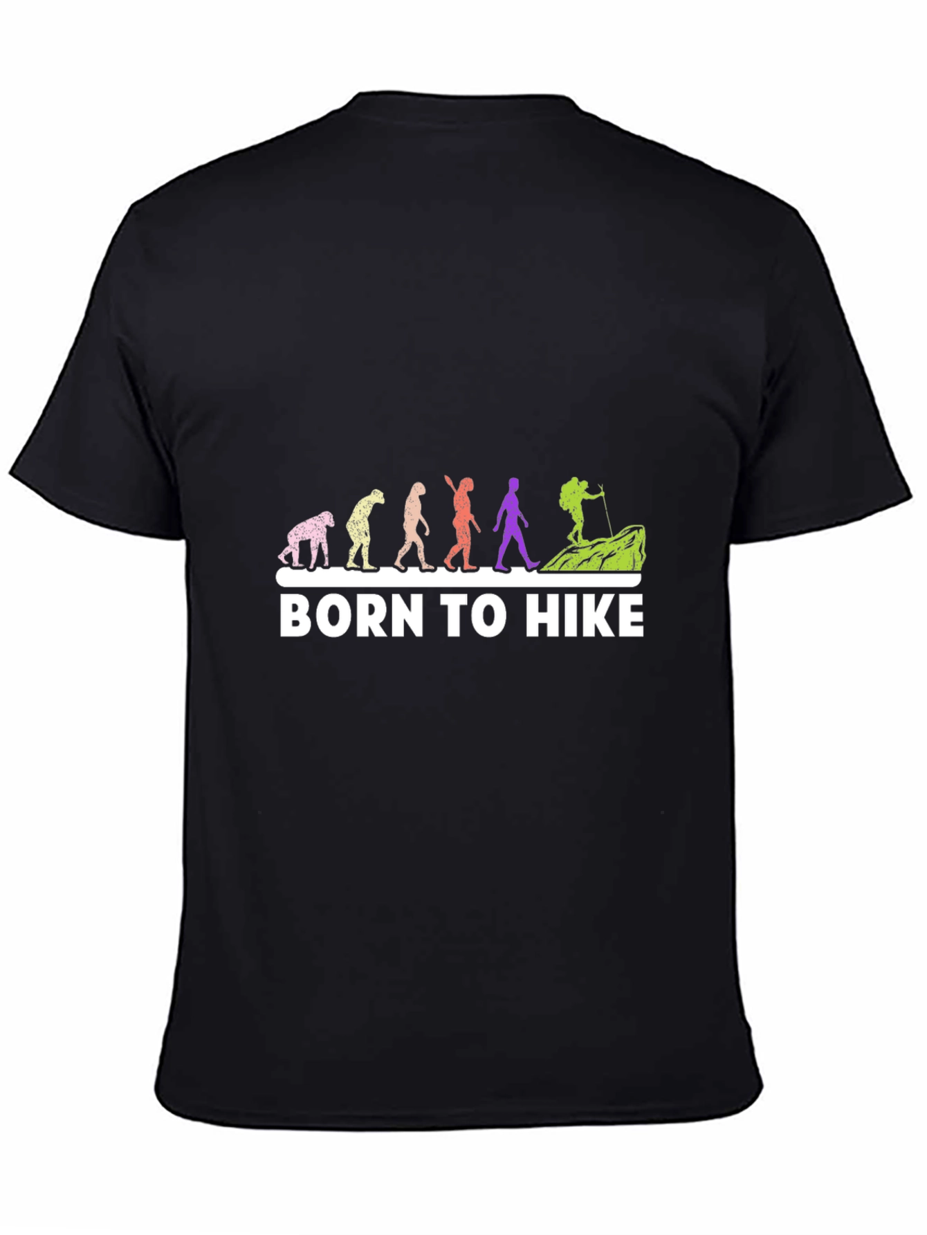 Born To Hike Evolution Black T-Shirt