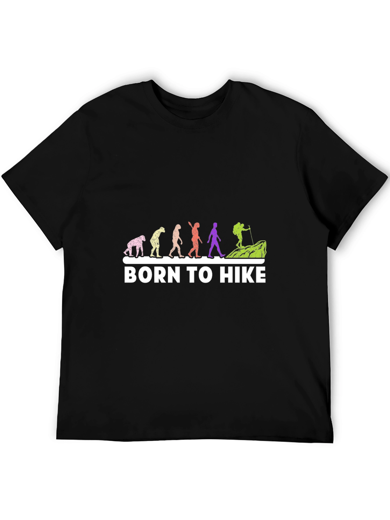 Born To Hike Evolution Black T-Shirt