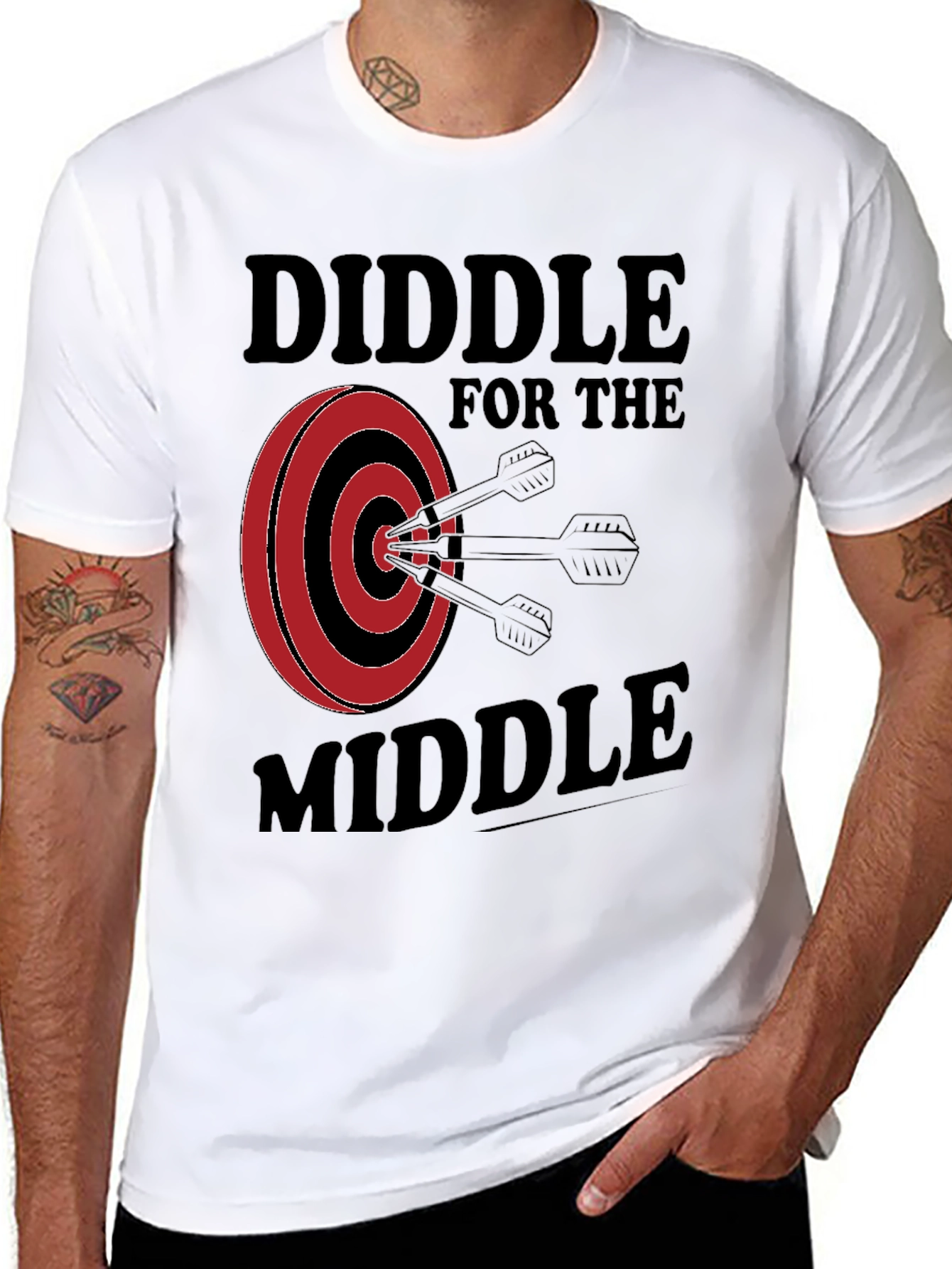 Diddle for the Middle Dart T-Shirt - Black
