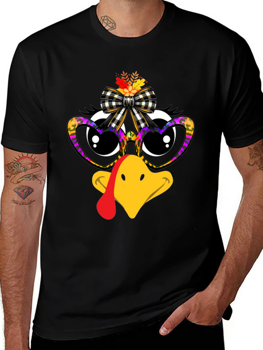 Thanksgiving Turkey Face Graphic Tee