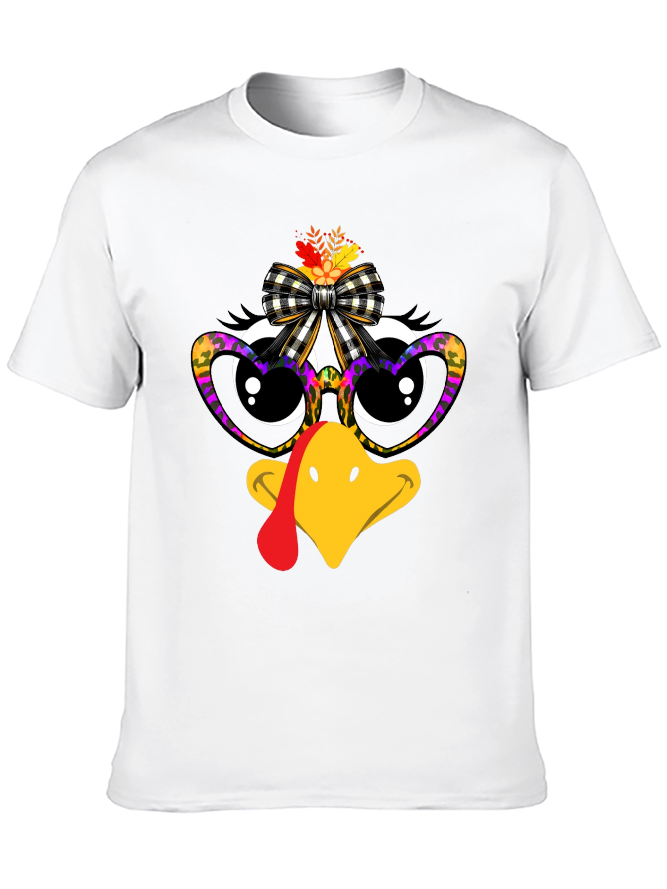 Thanksgiving Turkey Face Graphic Tee