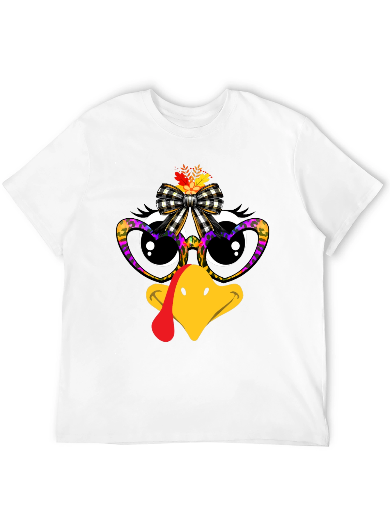 Thanksgiving Turkey Face Graphic Tee
