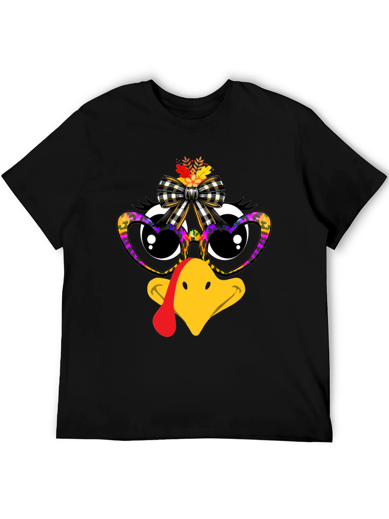 Thanksgiving Turkey Face Graphic Tee