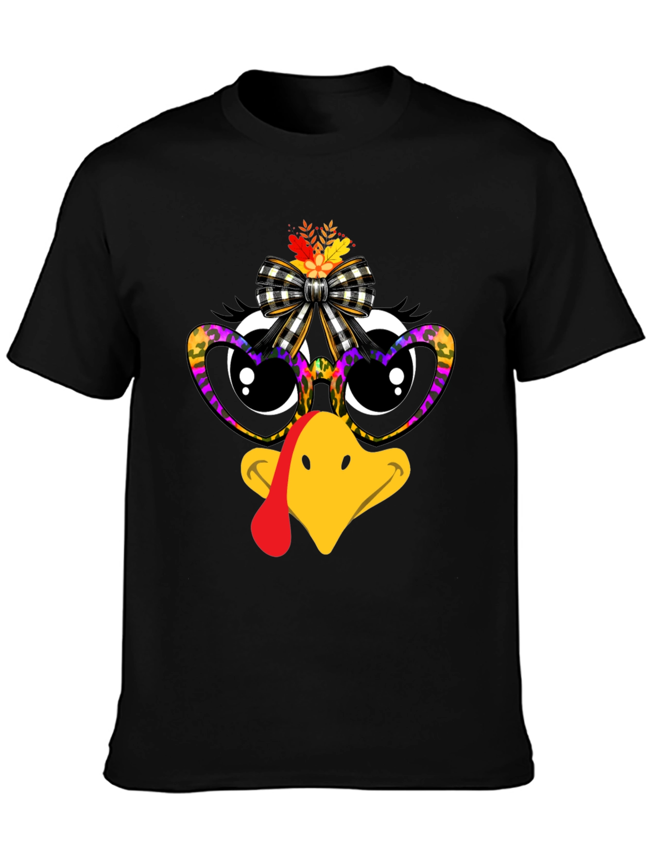 Thanksgiving Turkey Face Graphic Tee