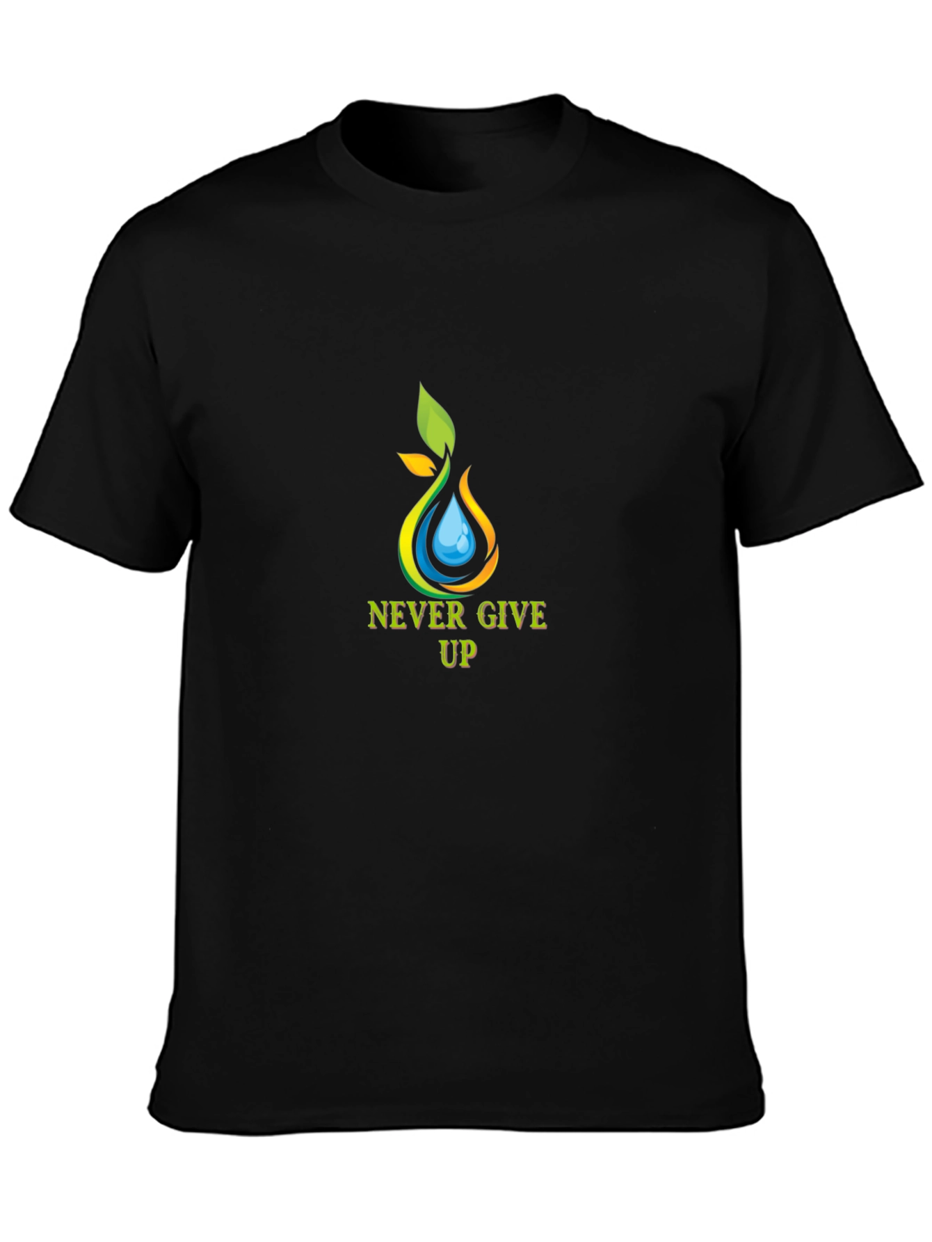 Never Give Up Graphic Tee - Motivational T-Shirt