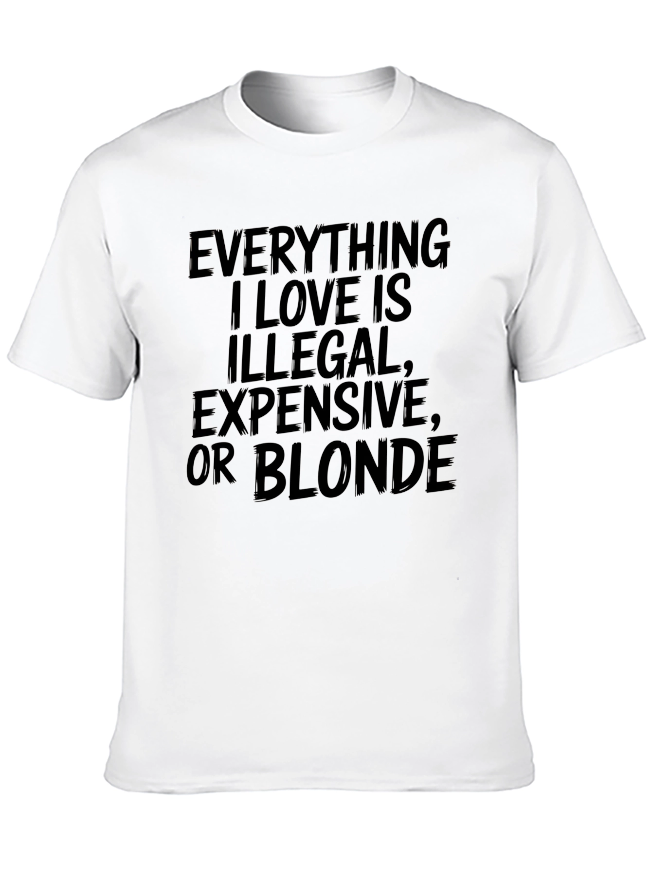 Funny Graphic Tee - Everything I Love is Illegal