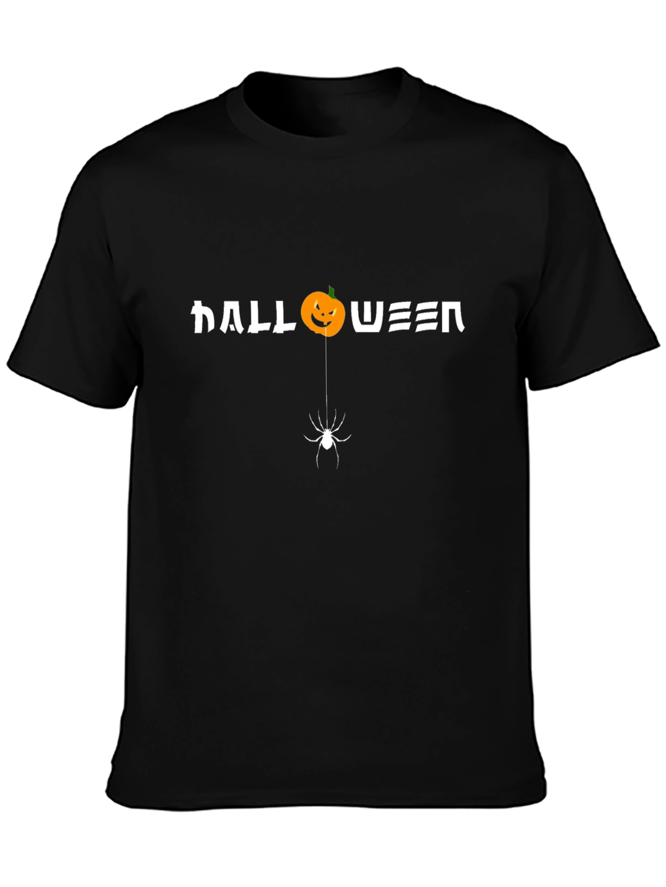Halloween Spider Pumpkin Graphic T-Shirt