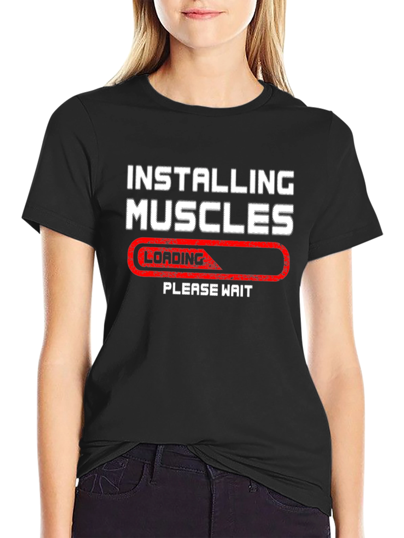 Installing Muscles Loading Please Wait T-Shirt