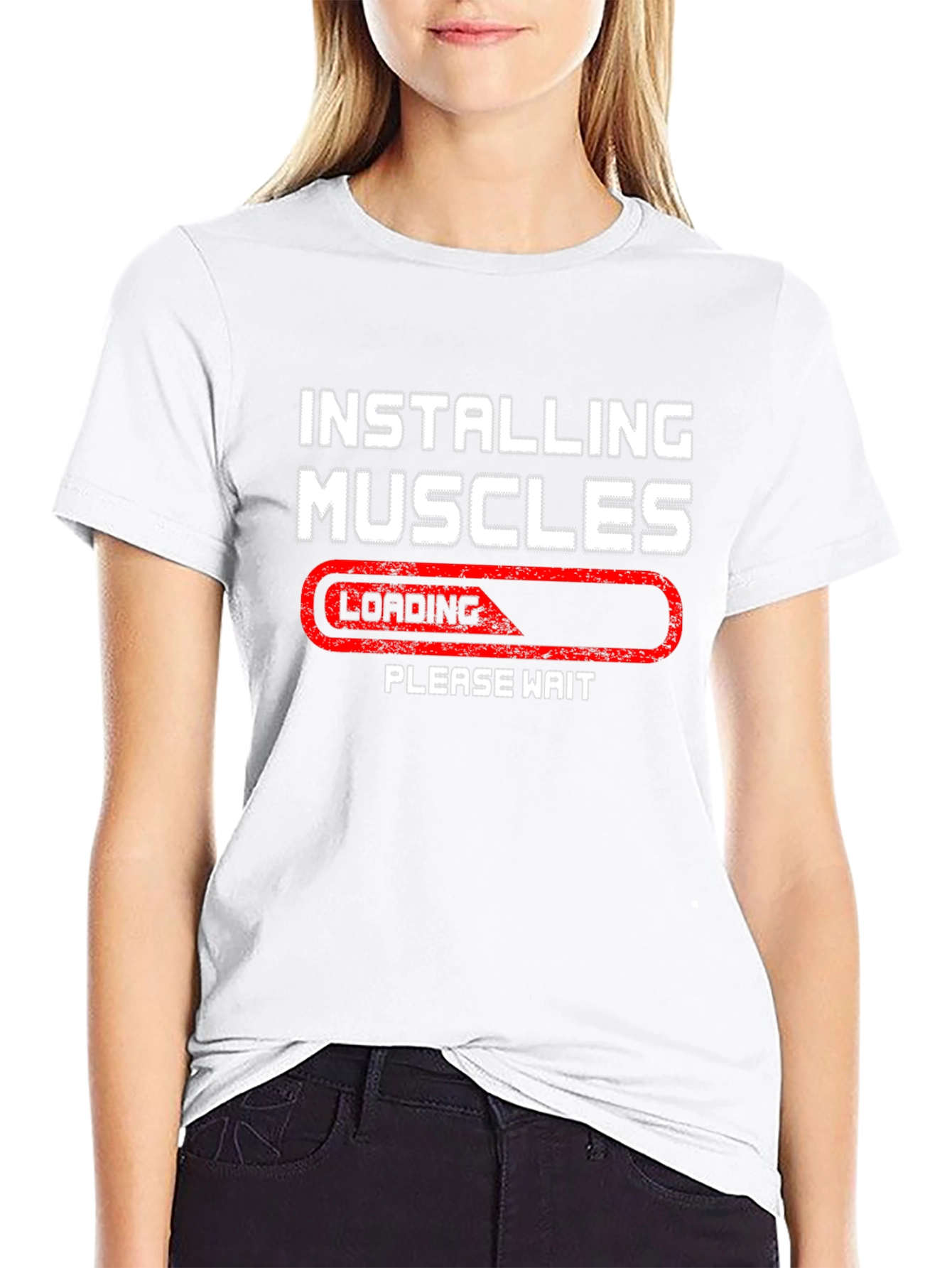 Installing Muscles Loading Please Wait T-Shirt