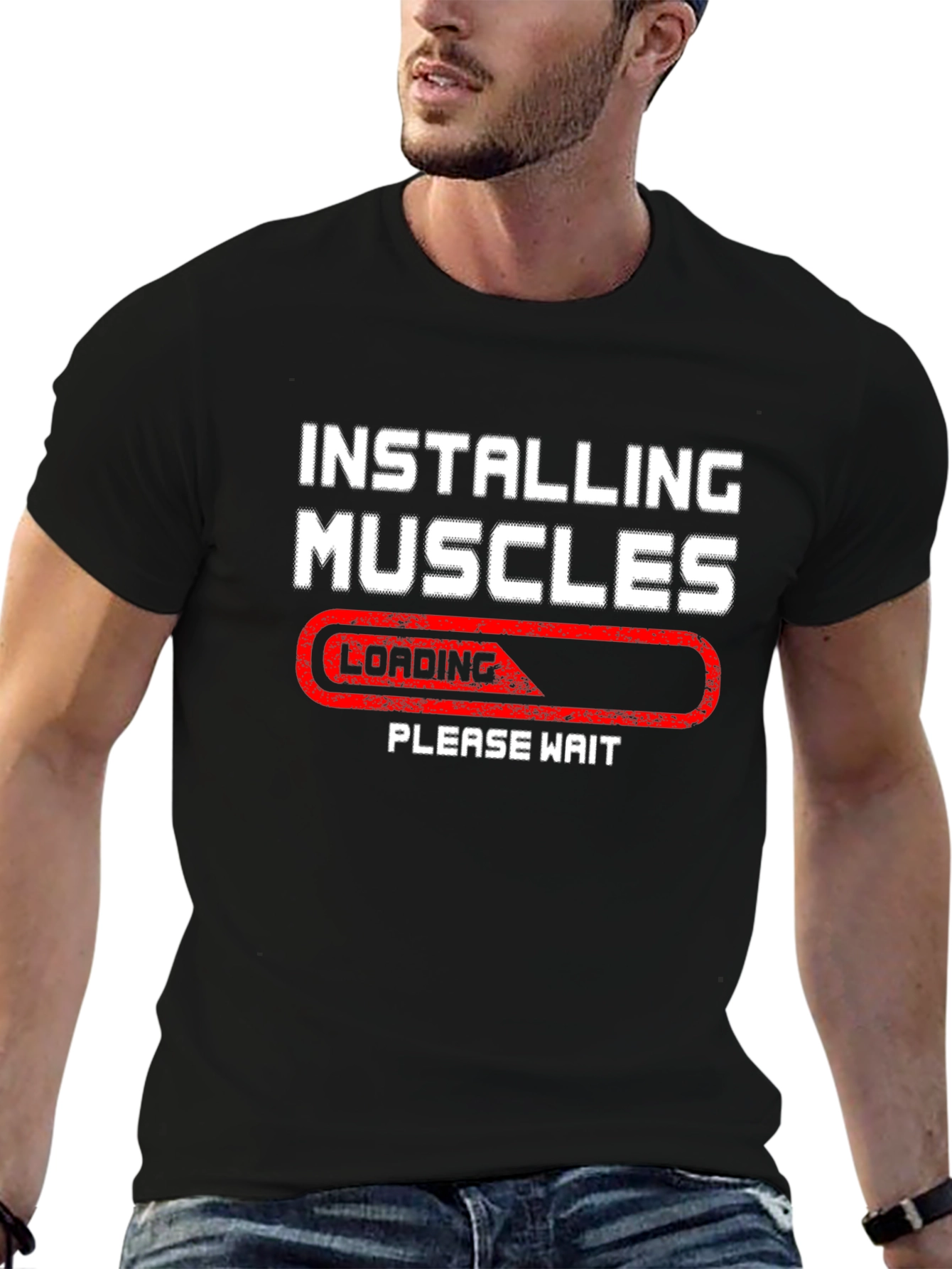 Installing Muscles Loading Please Wait T-Shirt