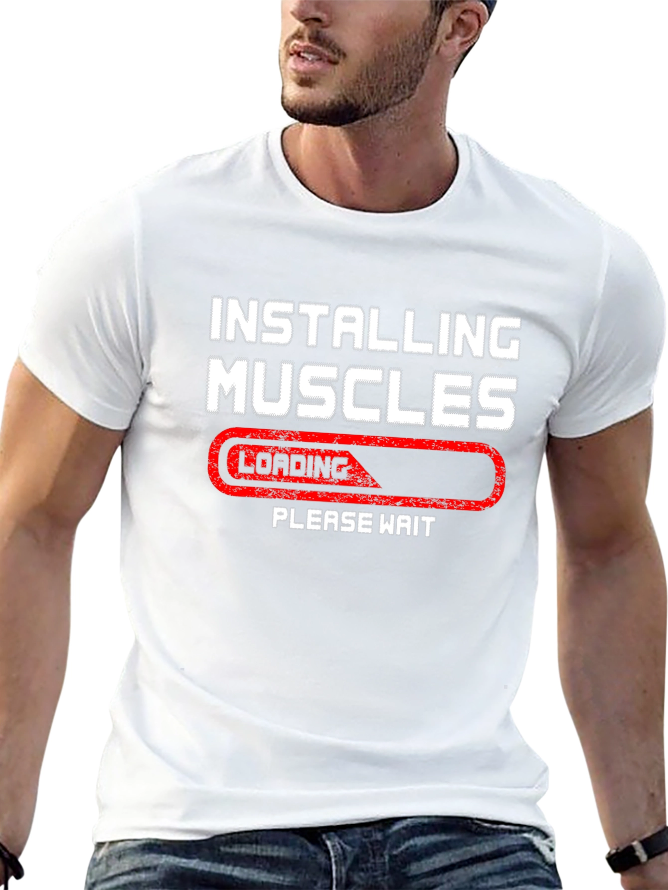 Installing Muscles Loading Please Wait T-Shirt