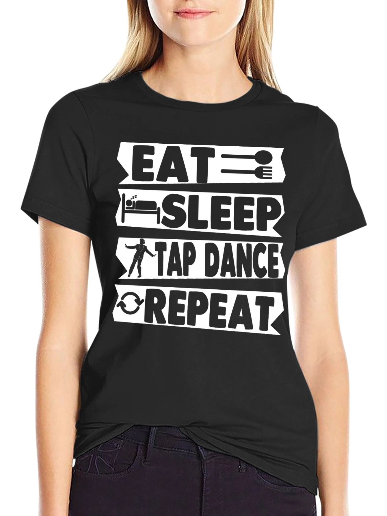 Eat Sleep Tap Dance Repeat Graphic Tee