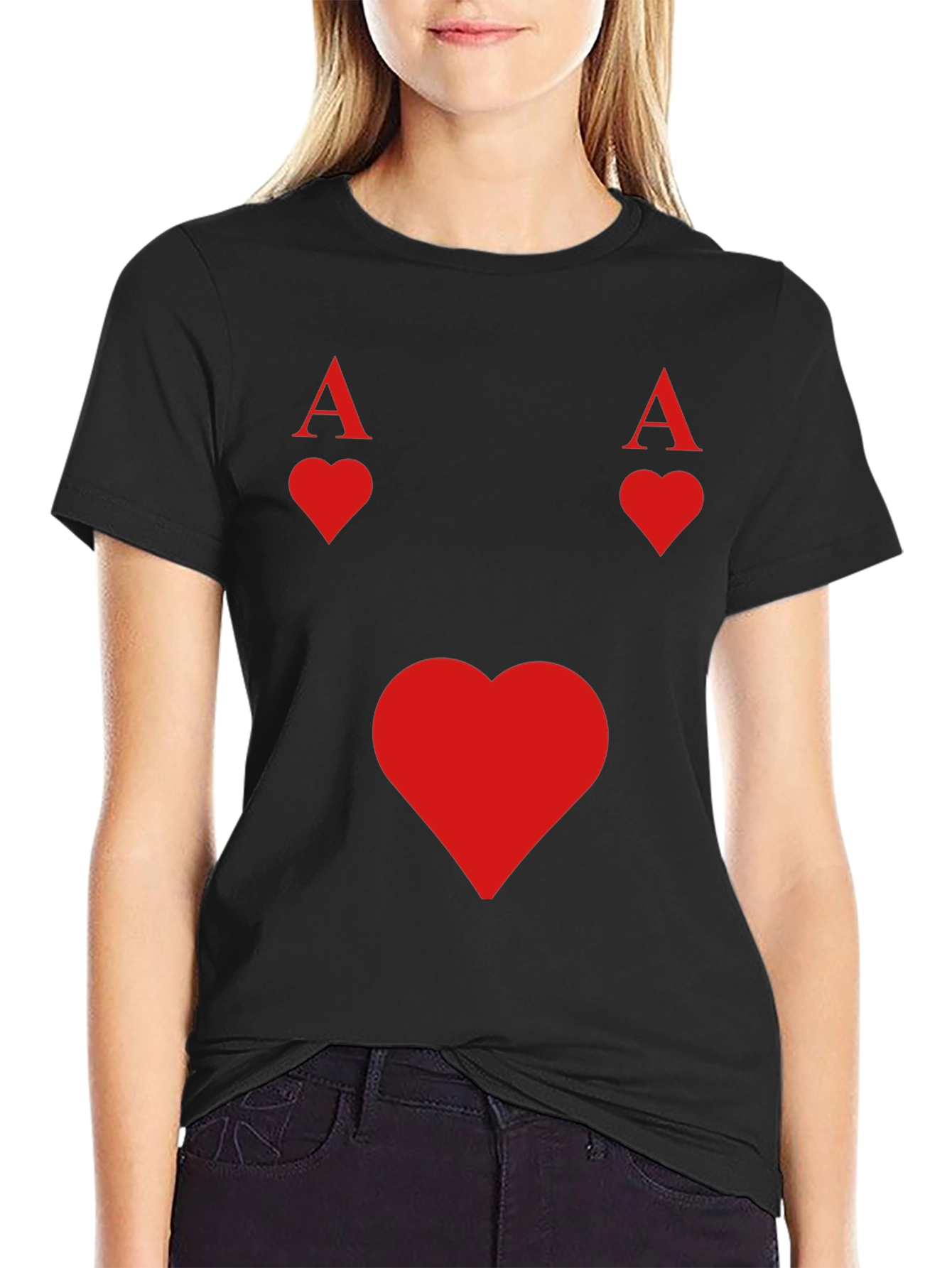 Ace of Hearts Black T-Shirt