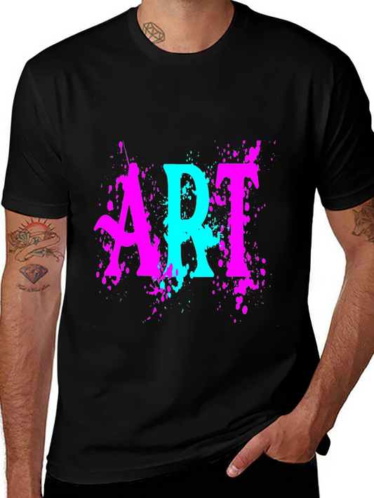 Vibrant ART Graphic Black T-Shirt
