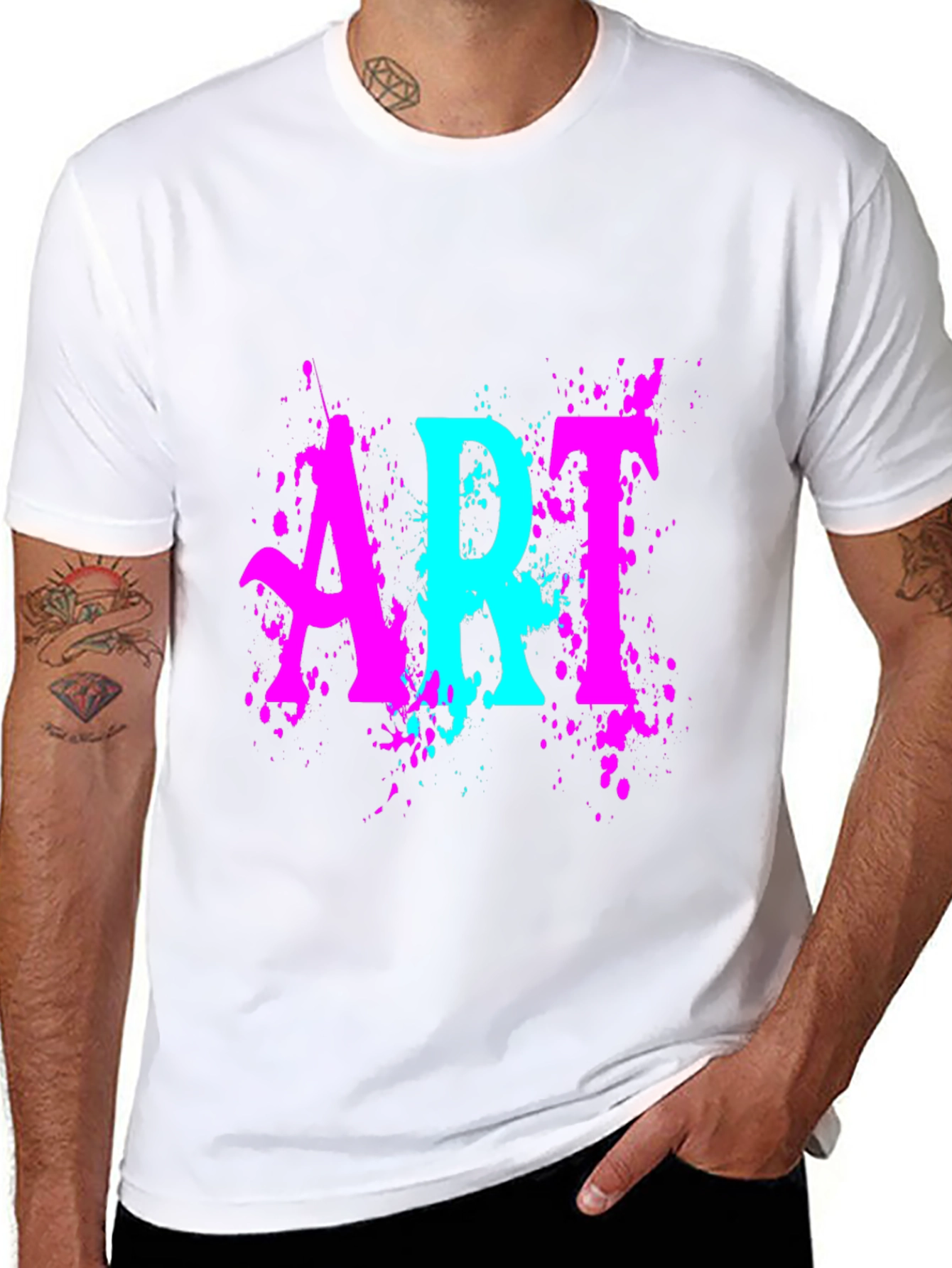 Vibrant ART Graphic Black T-Shirt