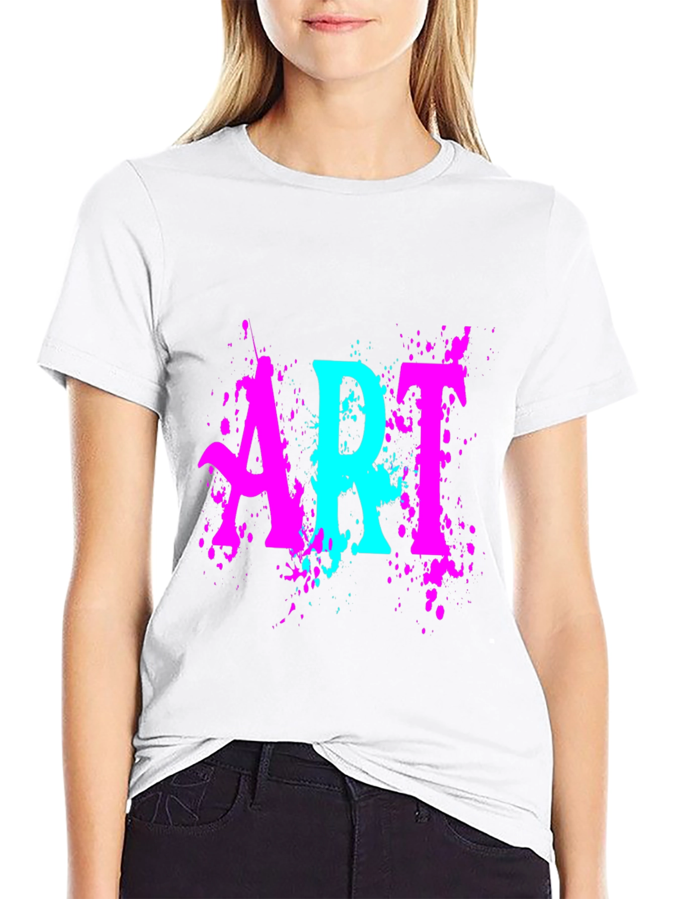 Vibrant ART Graphic Black T-Shirt