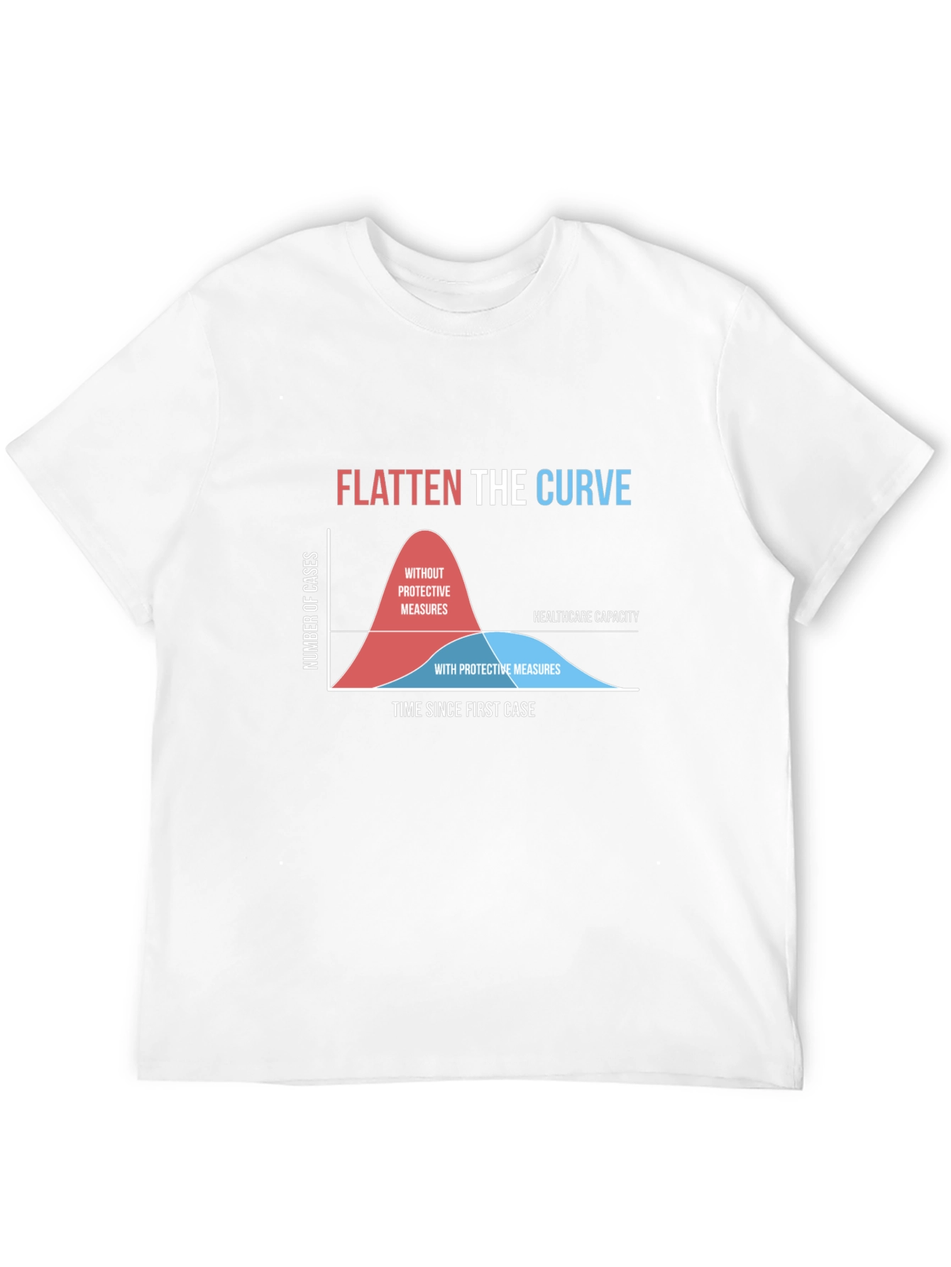 Flatten the Curve Graphic Tee - Pandemic Awareness