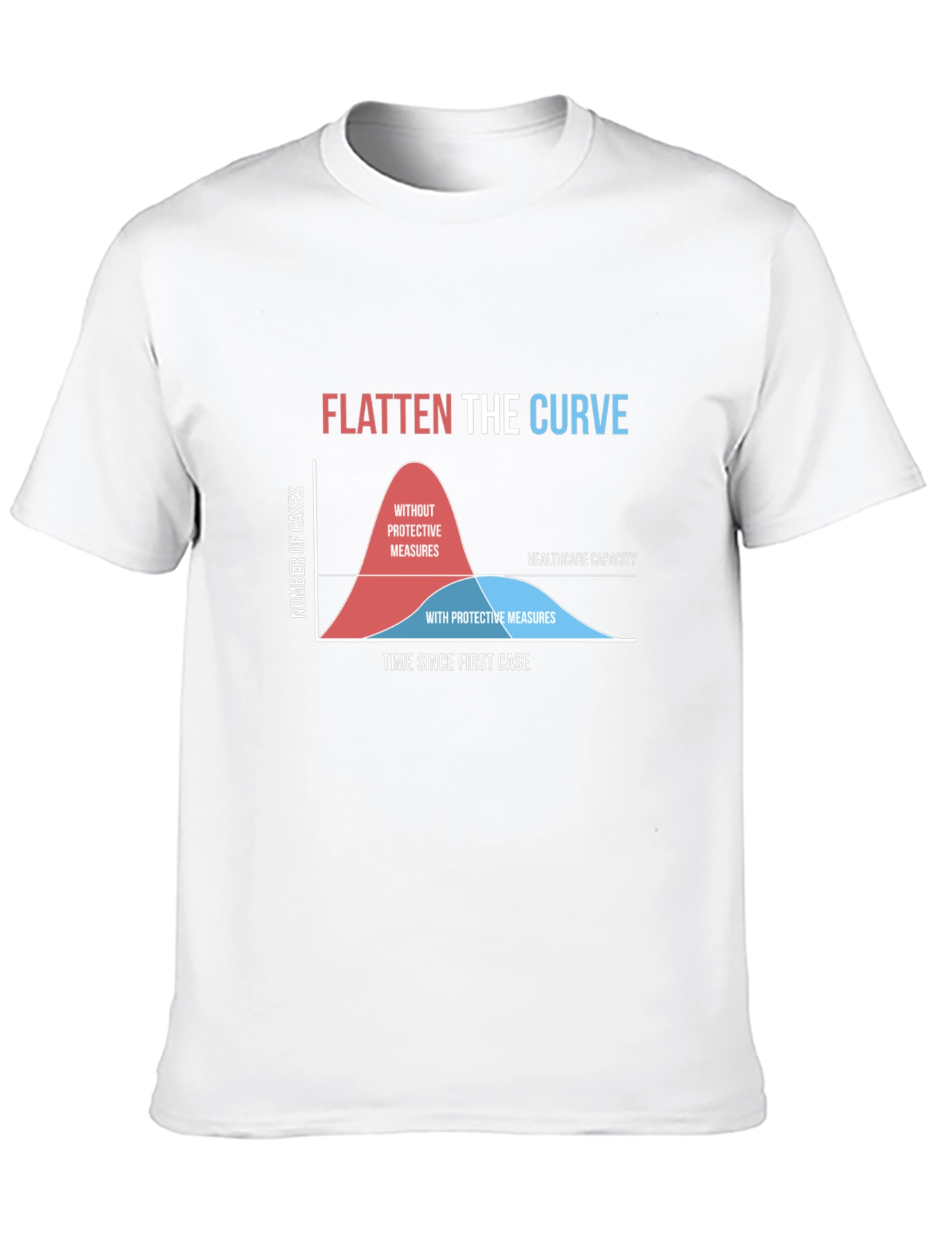 Flatten the Curve Graphic Tee - Pandemic Awareness