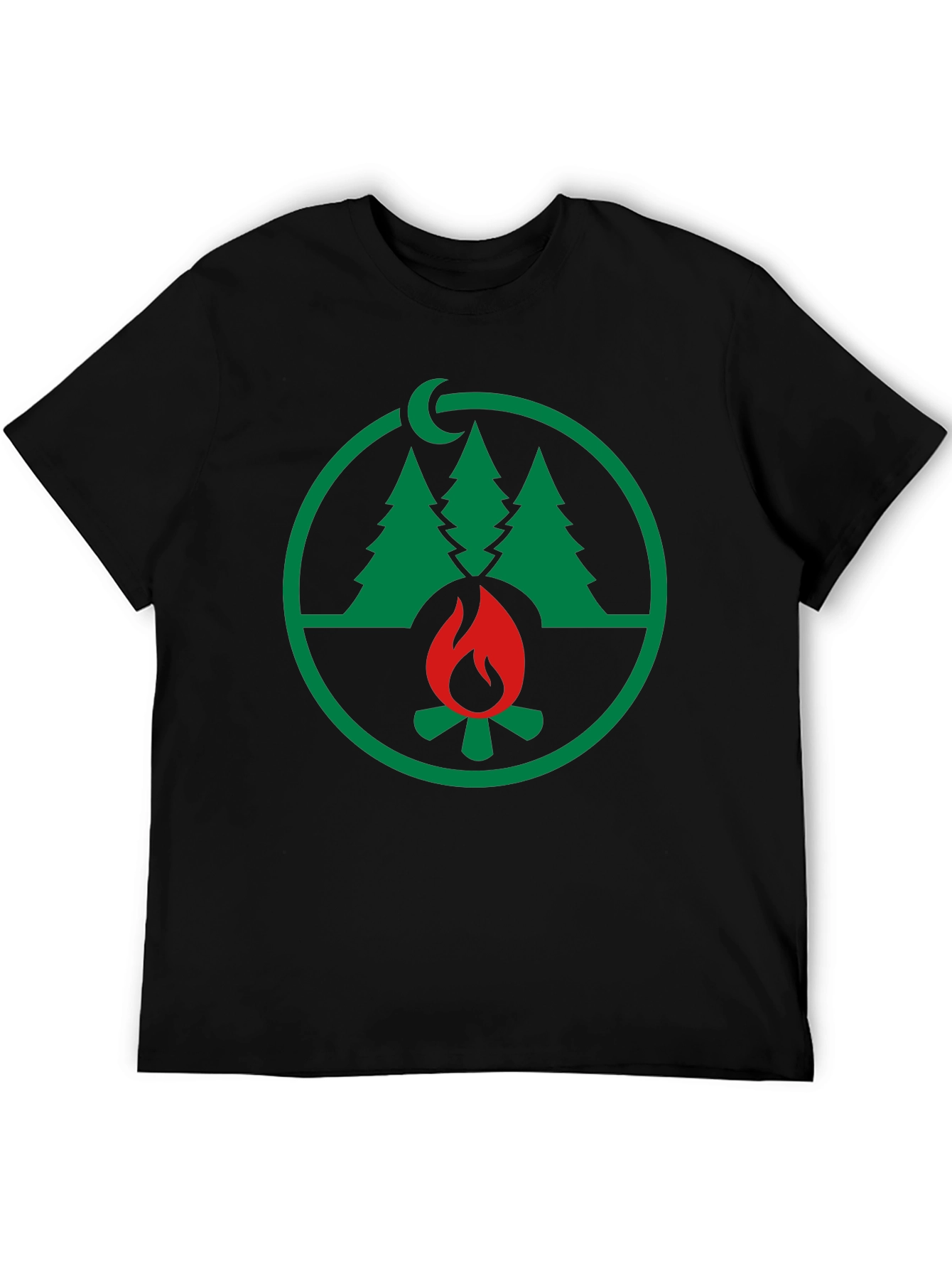 Nature Campfire Graphic Tee - Black