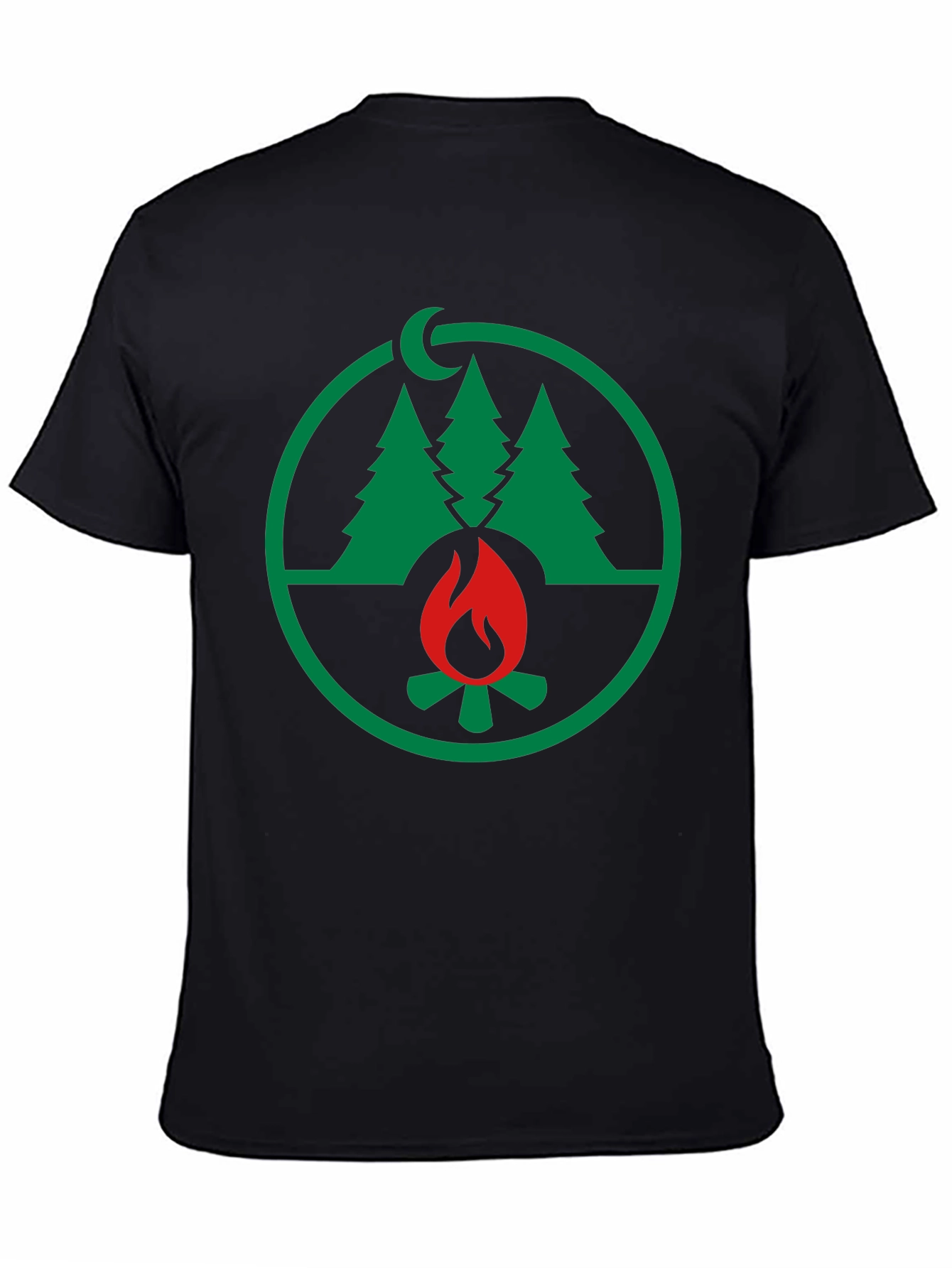 Nature Campfire Graphic Tee - Black